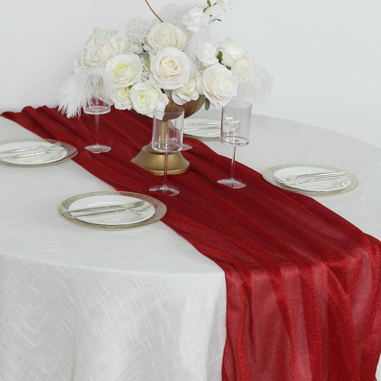 27 x 120 Inch Silver Glitter Table Runner for Wedding, Party, Christmas Decor - Elegant Sparkling Table Cover for Dining Table, Buffet, Dessert Table Decoration