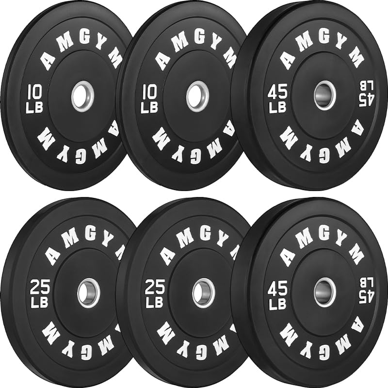 Premium 2 Inch Steel Bumper Plates 10-500lbs - Rubber Coated Olympic Weight Plates for Home Gym, CrossFit, Powerlifting & Strength Training - Durable Free Weights for Deadlifts, Squats & Functional Fitness Workouts