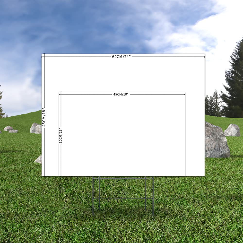 Floral Yard Signs Double-Sided 12x18in - Weather-Resistant Lawn Decor for Sales & Rent