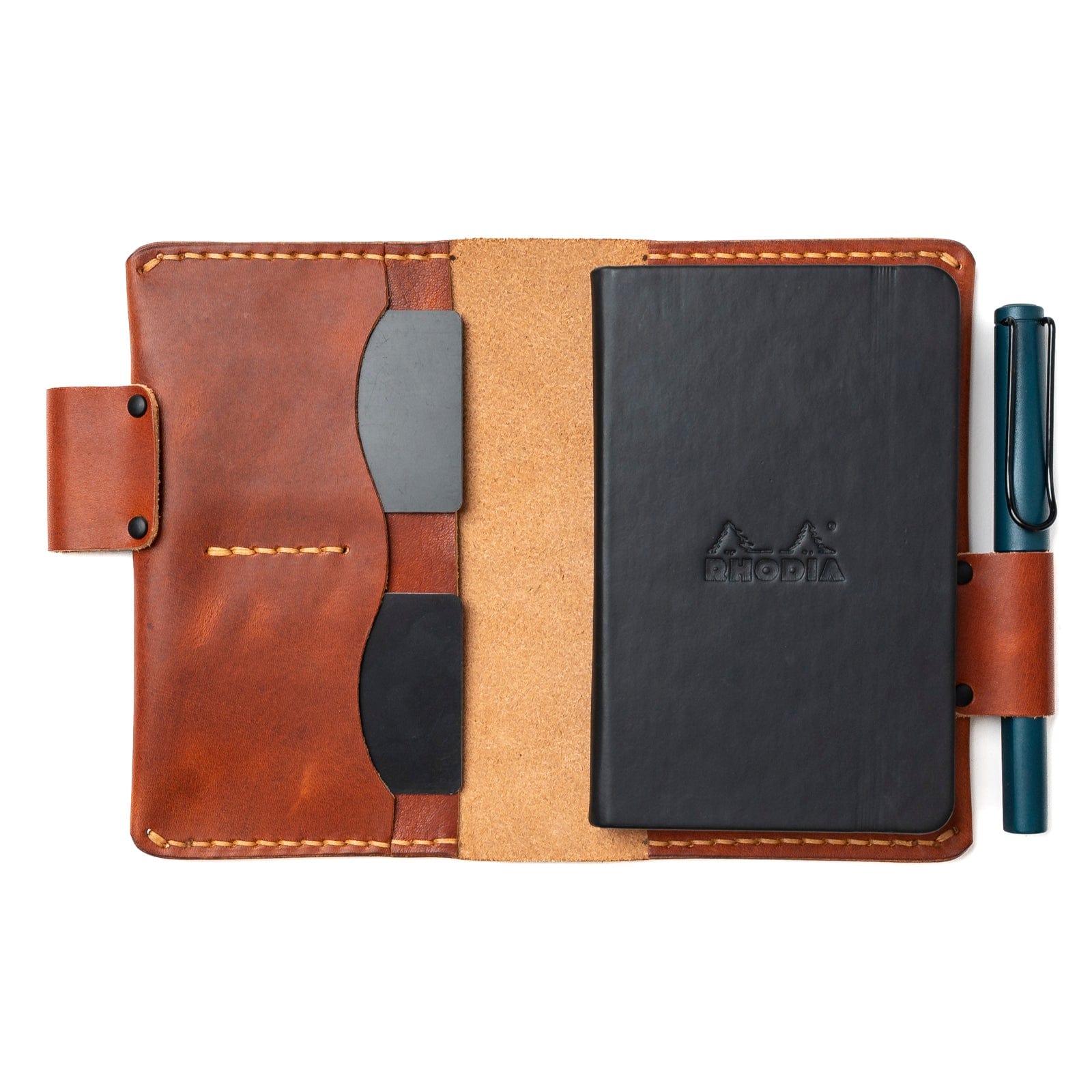 Premium Genuine Leather Rhodia A6 Notebook Cover - Perfect for Journaling, Sketching & Office Use - Durable Writing Accessory for Travel & Daily Carry
