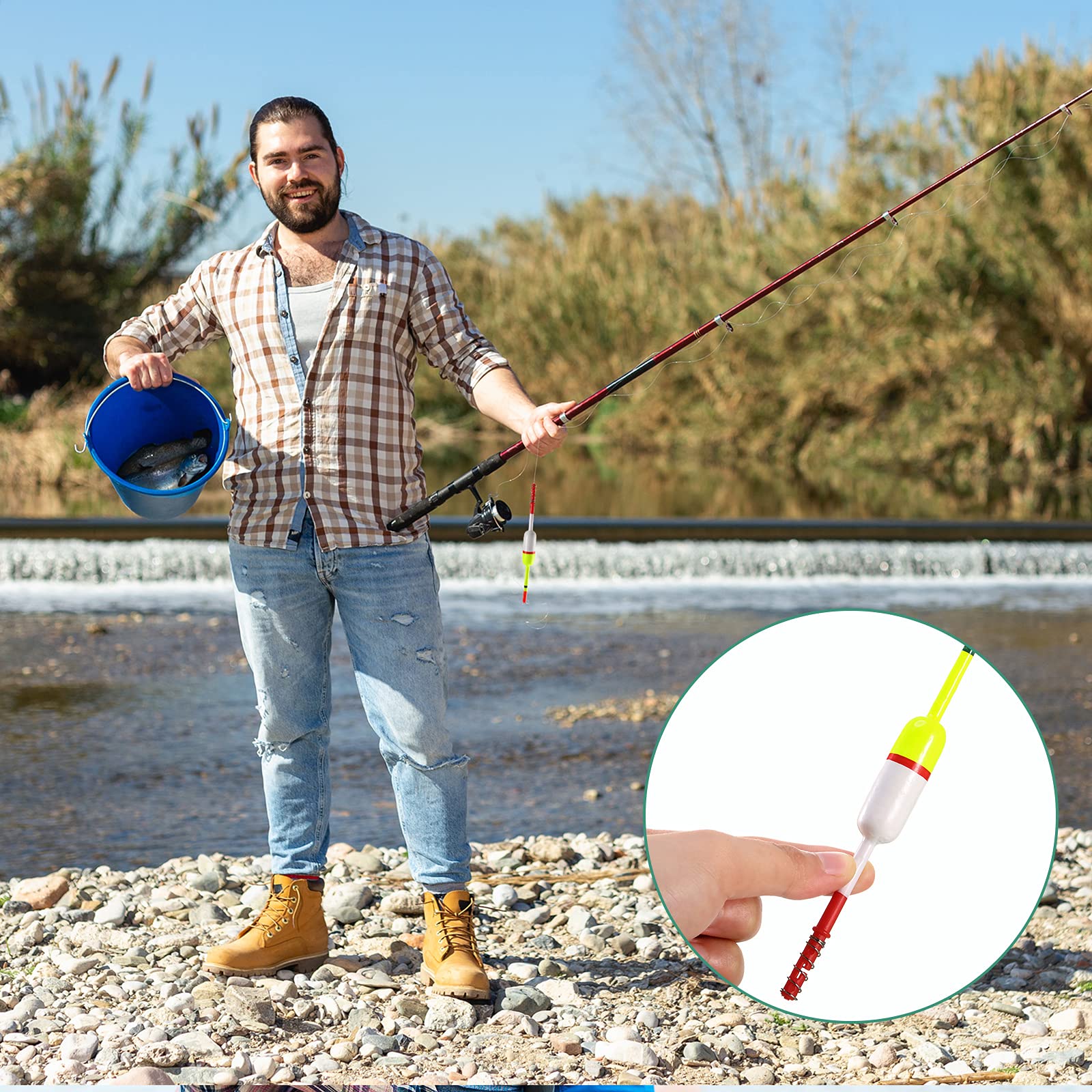 10-Piece Fishing Bobbers and Floats Set - Spring Slip Bobbers, Crappie Floats for Freshwater & Saltwater Fishing - Ideal for Crappie, Trout, Bass Fishing Accessories (Great for Lakes, Rivers, and Shore Fishing)