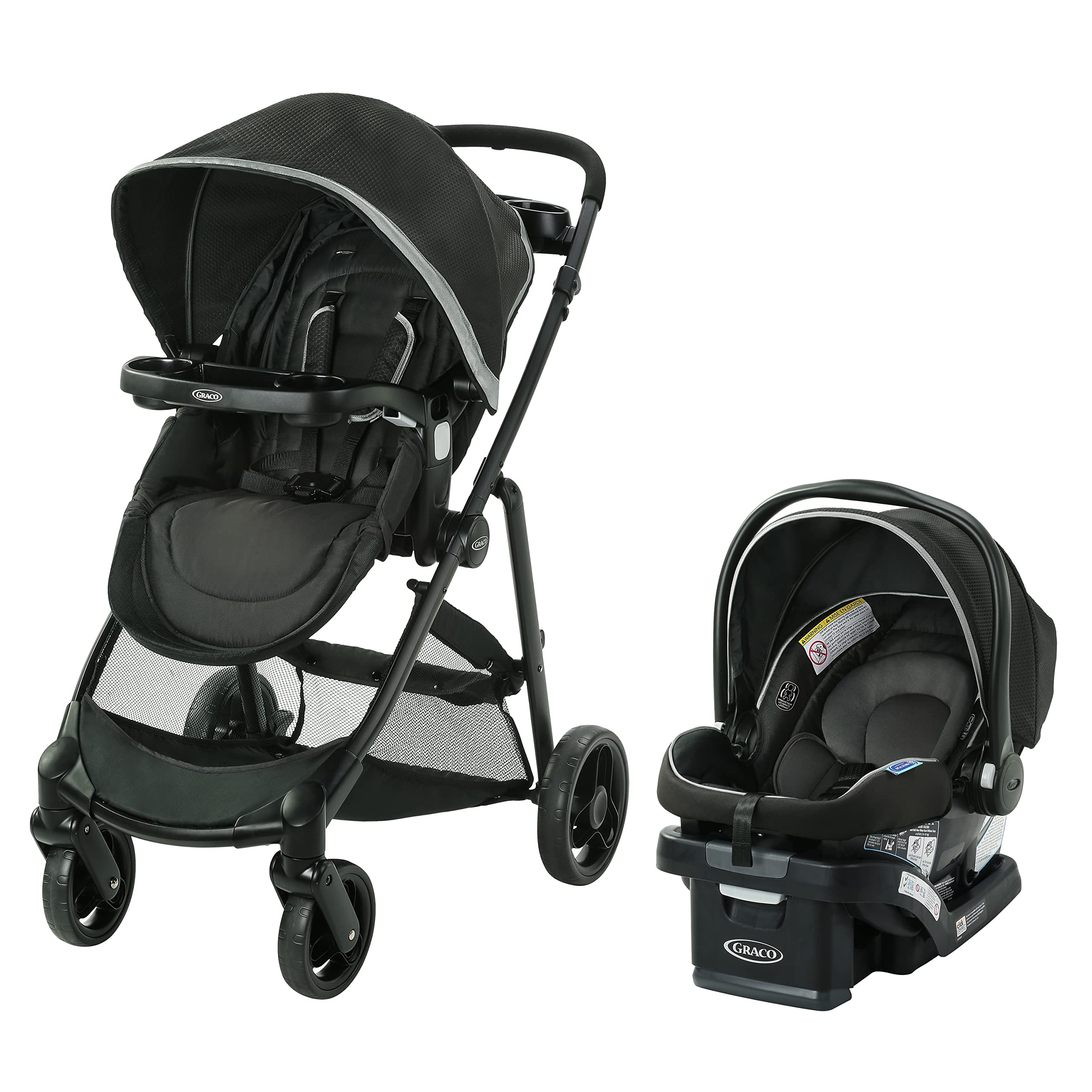 Graco® Modes™ Element Travel System with Myles Design - Lightweight Stroller & Infant Car Seat Combo for Newborns to Toddlers | Perfect for City Walks, Shopping Trips & Family Outings