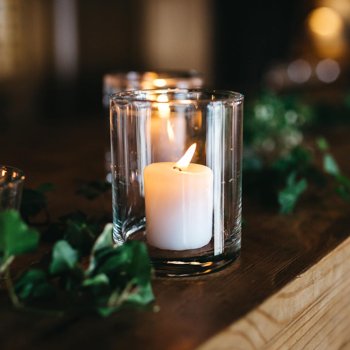 Long-Lasting Unscented White Votive Candles - 24 Pack Small Pillar Candles for Weddings, Church, Home Decor & Relaxation