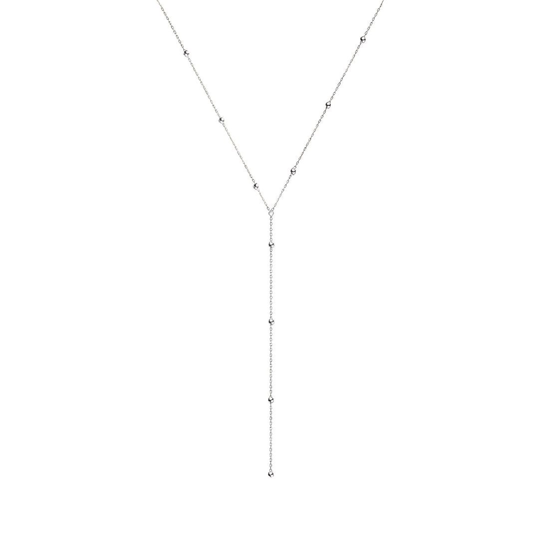 Dainty Satellite Lariat Chain Y Necklace | HN2475 | Elegant Layering Necklace for Women, Perfect for Everyday Wear, Date Nights & Special Occasions