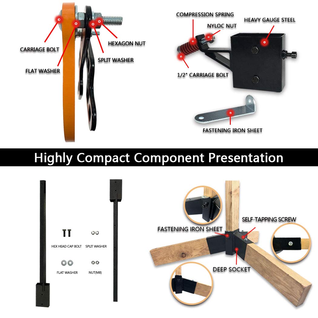 Highwild Adjustable Target Stand System with AR500 Steel - Durable Shooting Range Accessories for Outdoor Training & Hunting Practice