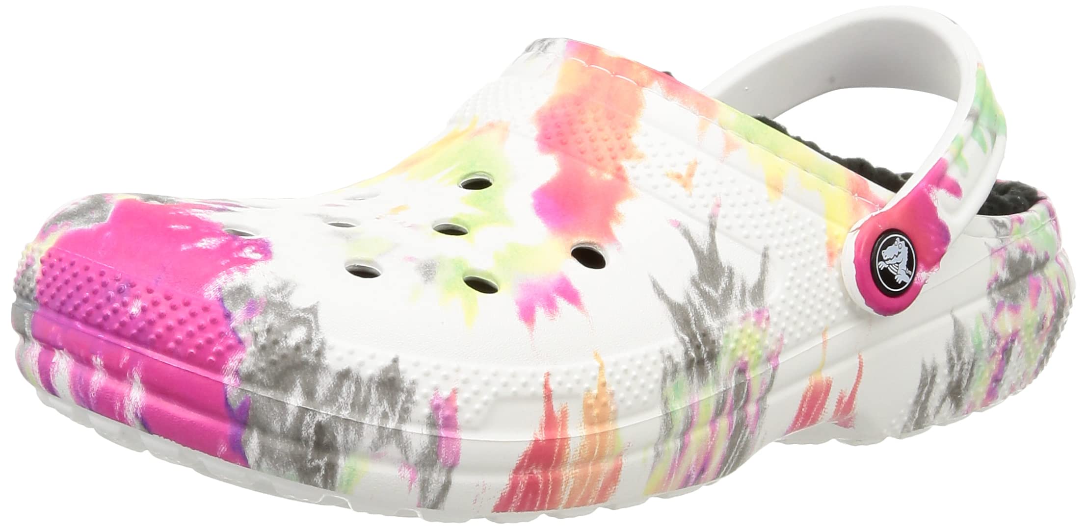 Crocs Unisex-Adult Classic Tie Dye Lined Clogs | Fuzzy Comfortable Slip-On Slippers for Men & Women | Perfect for Indoor Lounging, Home Relaxation & Cold Weather Wear