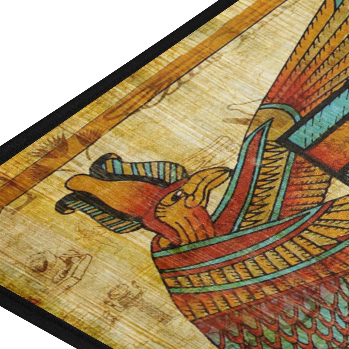 ALAZA Egyptian-Themed Non-Slip Kitchen Floor Mat - 39x20 Inch Washable Rug for Entryway, Hallway, Bathroom, Living Room & Bedroom - Perfect for High-Traffic Areas & Home Decor (1.7'x3.3')