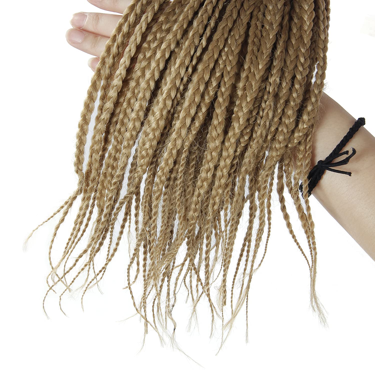 6 Packs Box Braids Crochet Hair - Pre-looped Synthetic Braiding Hair for Women - 22 Inch Ombre Brown - Perfect for Protective Styles, Natural Look & Everyday Wear