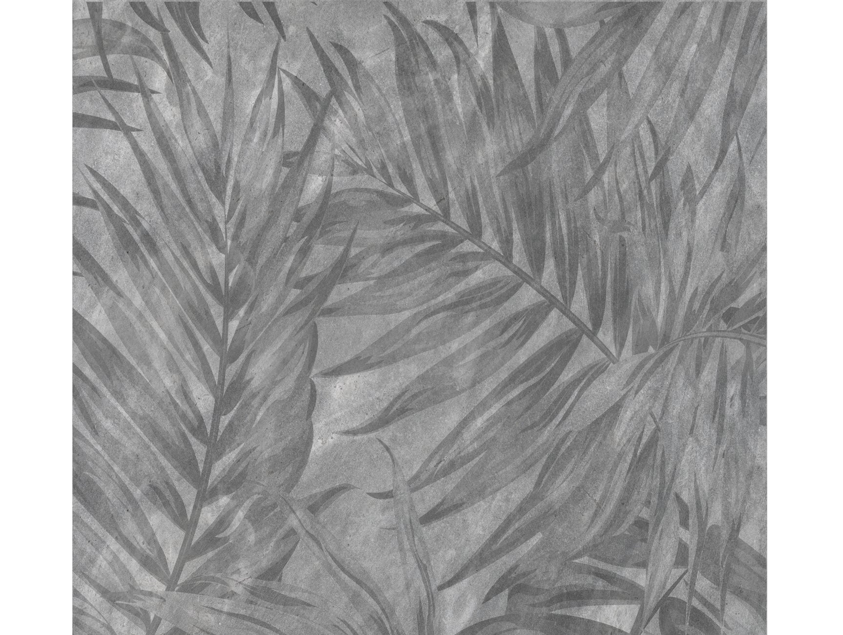Gray Palm Leaves Mural Wallpaper M1242 - Tropical Botanical Peel and Stick Wallpaper for Living Room, Bedroom, Office Decor - Self-Adhesive Removable Wallpaper for Home & Commercial Spaces
