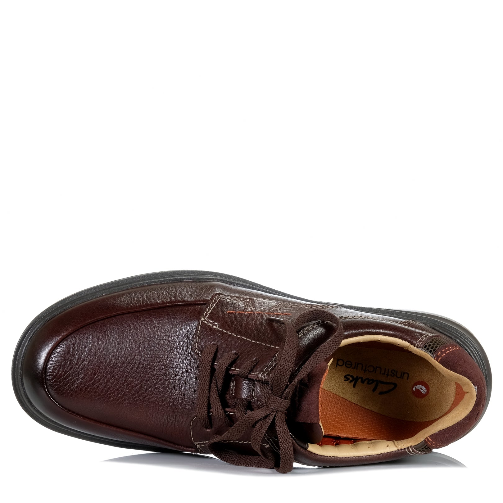 Clarks Un Briley Lace-Up Shoes for Men - Genuine Mahogany Leather Oxfords - Perfect for Business Casual & Office Wear