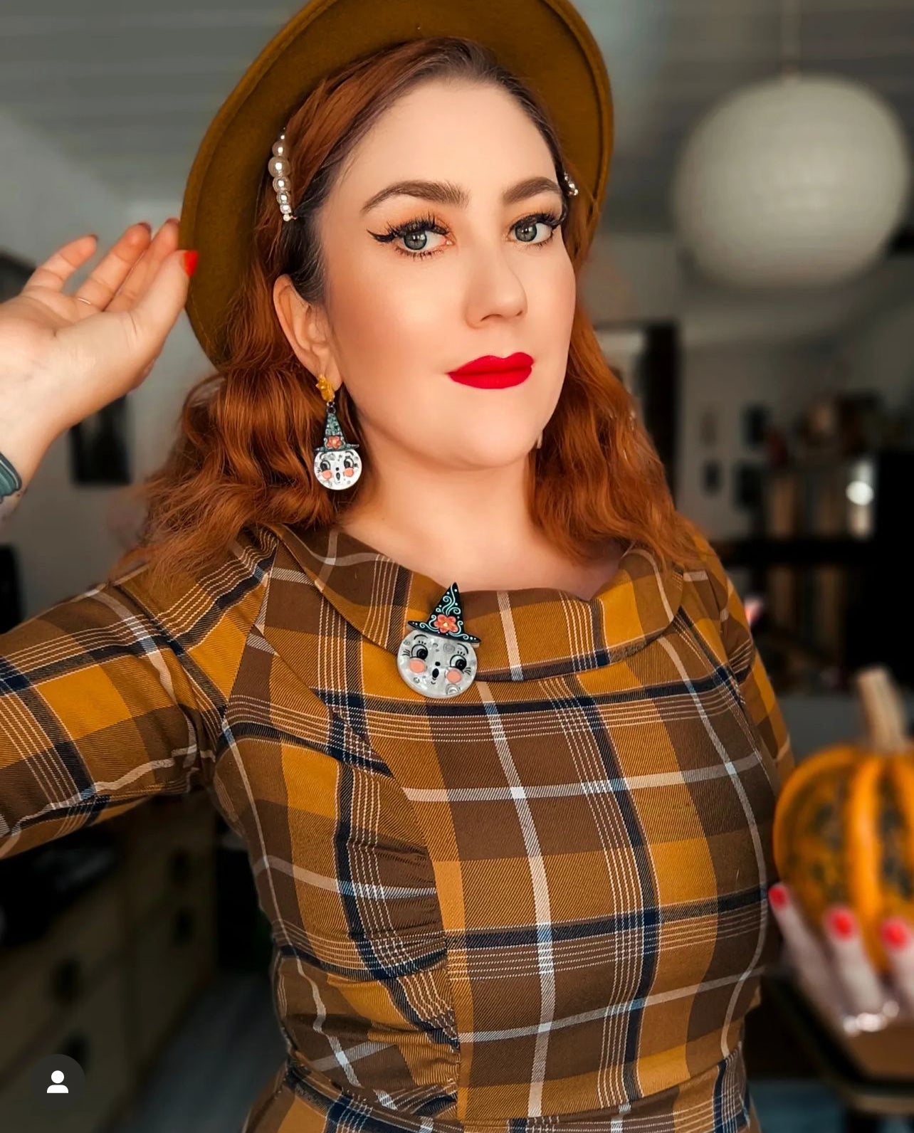 Bloomin' Luna Witch Statement Earrings by Johanna Parker x Lipstick & Chrome | Gothic Boho Jewelry for Women | Perfect for Halloween, Witchy Outfits & Festival Fashion