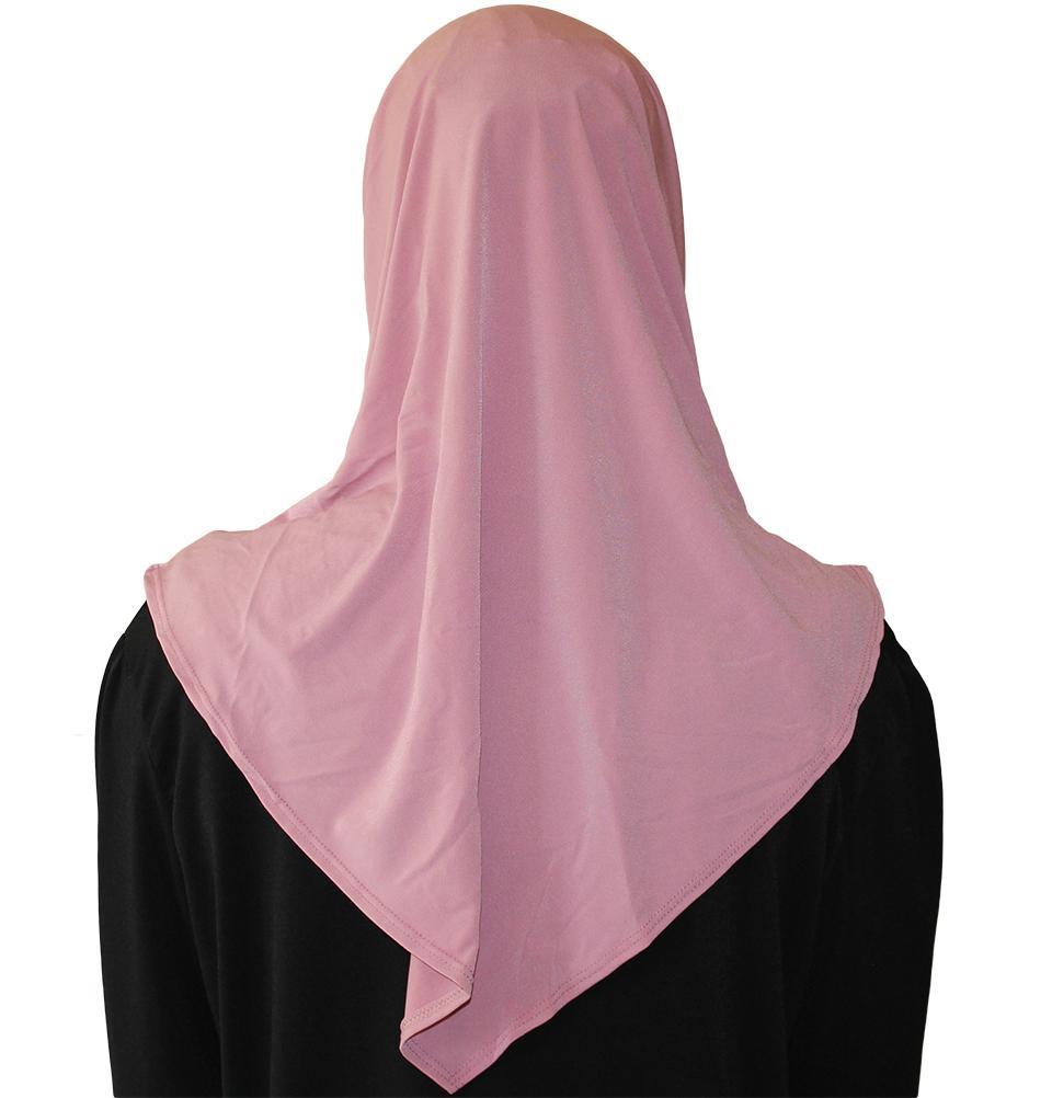 Firdevs Practical Amira Hijab Rose Pink - Soft Stretchy Muslim Headscarf for Women - Perfect for Daily Wear, Prayer & Modest Fashion