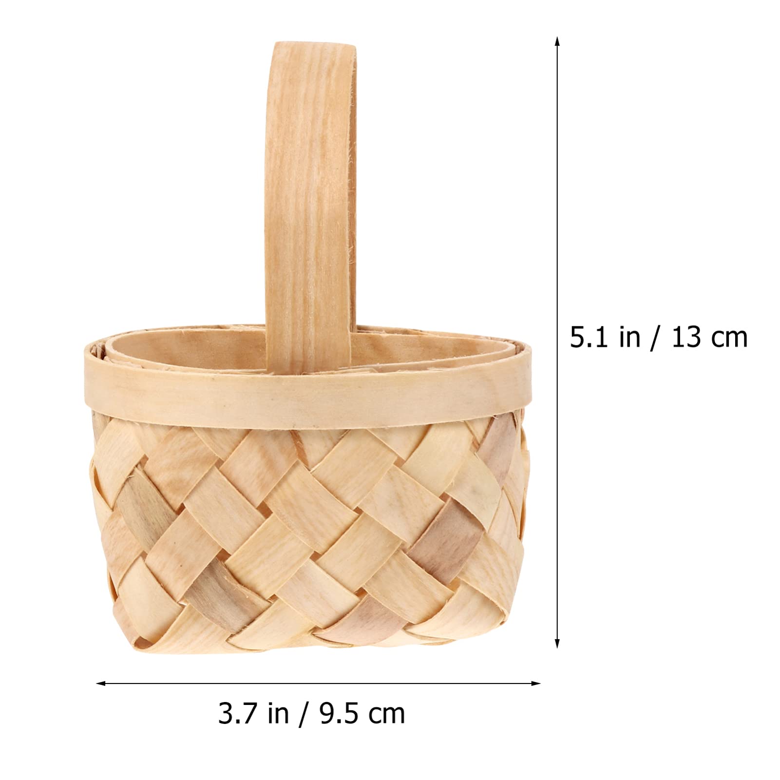 6-Piece Mini Woven Candy Basket Set - Portable Candy Holder for Women, Small Candy Storage Organizer for Home, Party, Wedding, Baby Shower & Gift Packaging