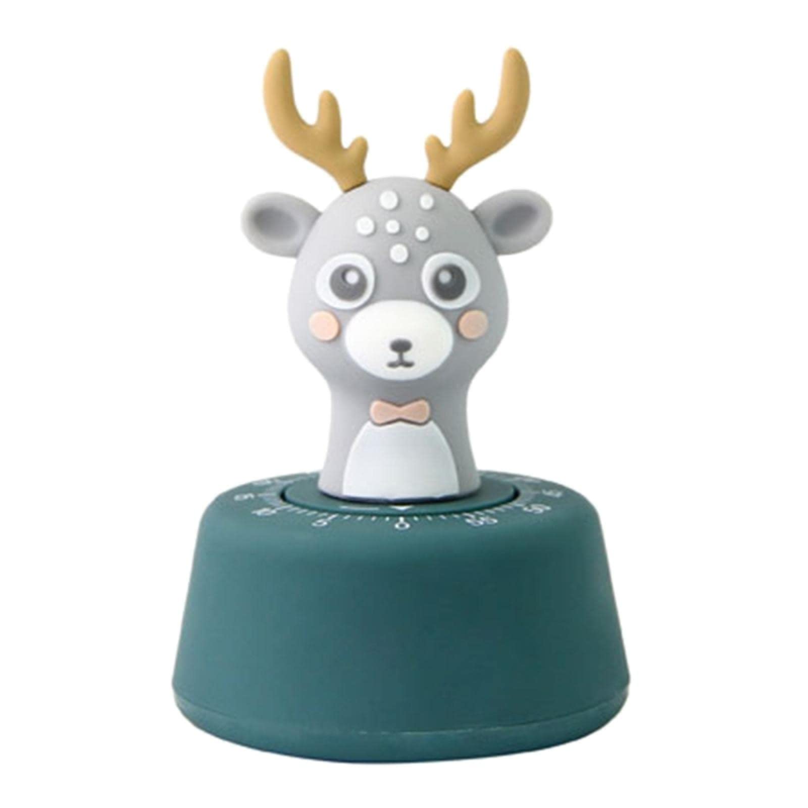 Deer-Shaped Mechanical Kitchen Timer - Wind-Up Countdown Timer with Bell for Cooking, Baking & Holiday Decor | Christmas Gift Idea