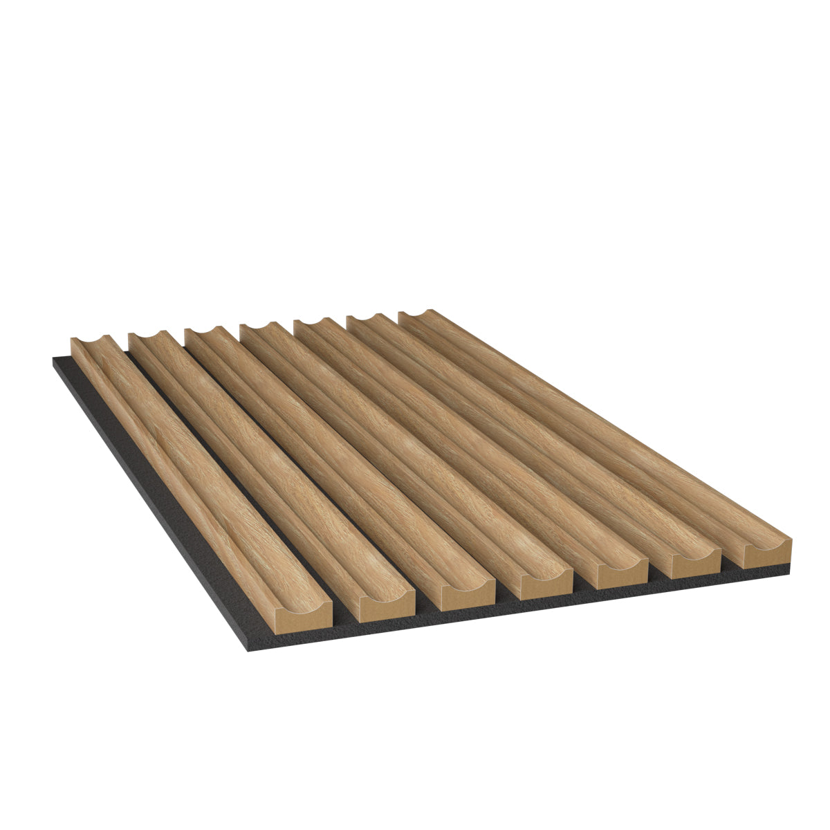 Acoustic Slat Wood Wall Panel - Concave Slats for Sound Absorption | Home Theater, Office & Studio Decor