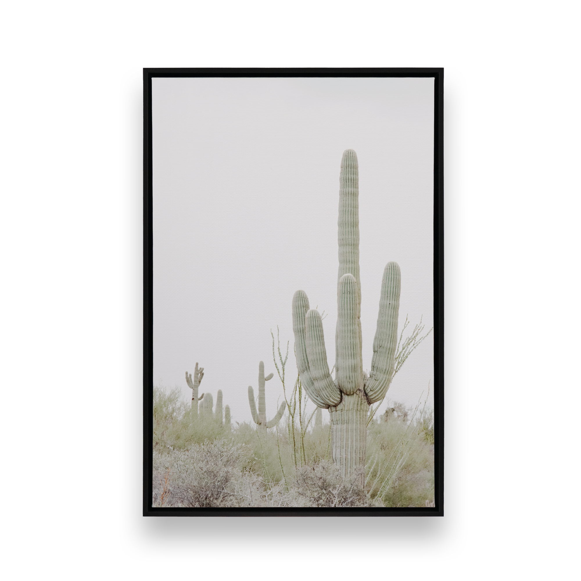 Desert Cactus Wall Art - Hand Painted Canvas Print for Home & Office Decor - Perfect for Living Room, Bedroom, or Southwestern Style Interior Design