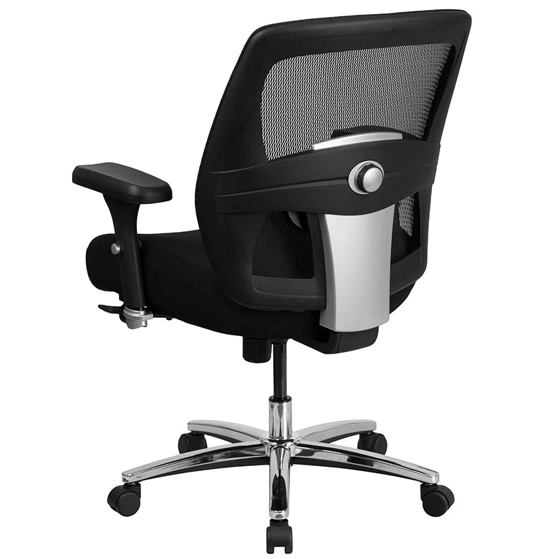Hercules Series 24/7 Heavy Duty Big & Tall 500 lb Capacity Black Mesh Executive Office Chair with Ergonomic Lumbar Support & Ratchet Back - Perfect for Long Work Hours, Gaming, and Home Office Use