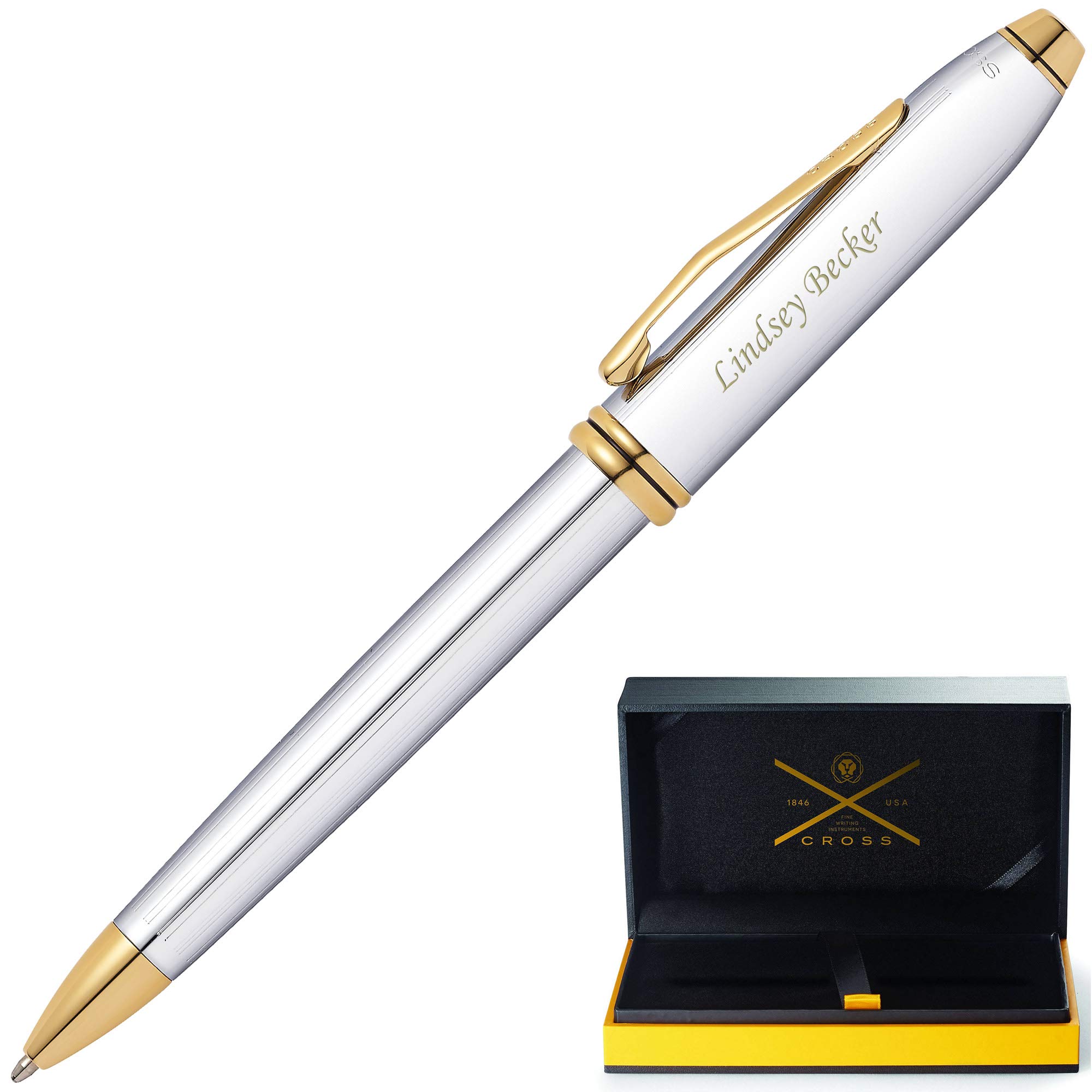 Personalized Cross Pen | Engraved AT Cross Townsend Medalist Ballpoint Pen - Custom Luxury Gift for Graduation, Anniversary & Corporate Events - Fast 1-Day Engraving & Free Shipping by Dayspring Pens
