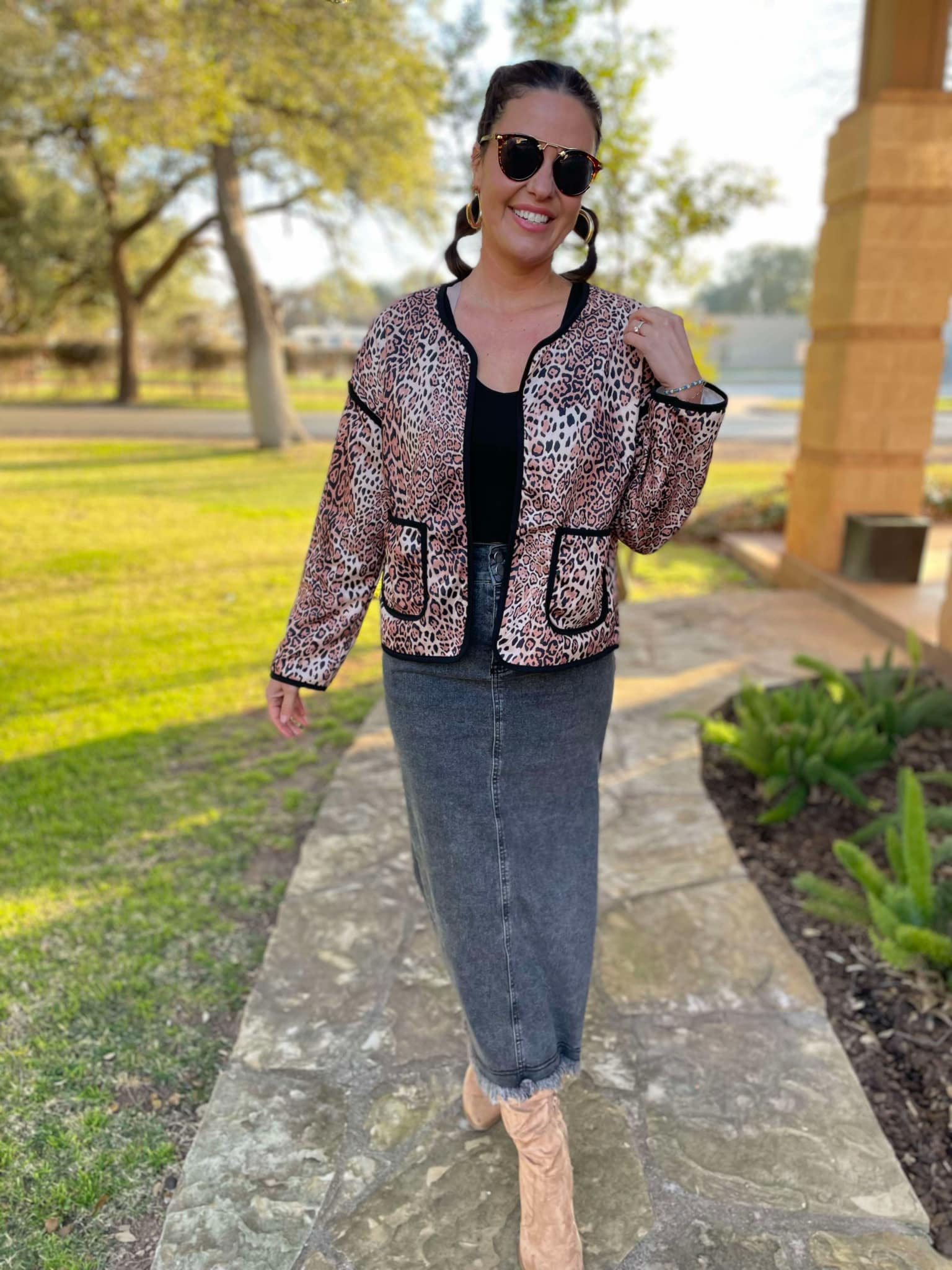 PREORDER: Stylish Leopard Print Jacket - Trendy Animal Print Coat for Women | Perfect for Parties, Concerts & Night Out Fashion