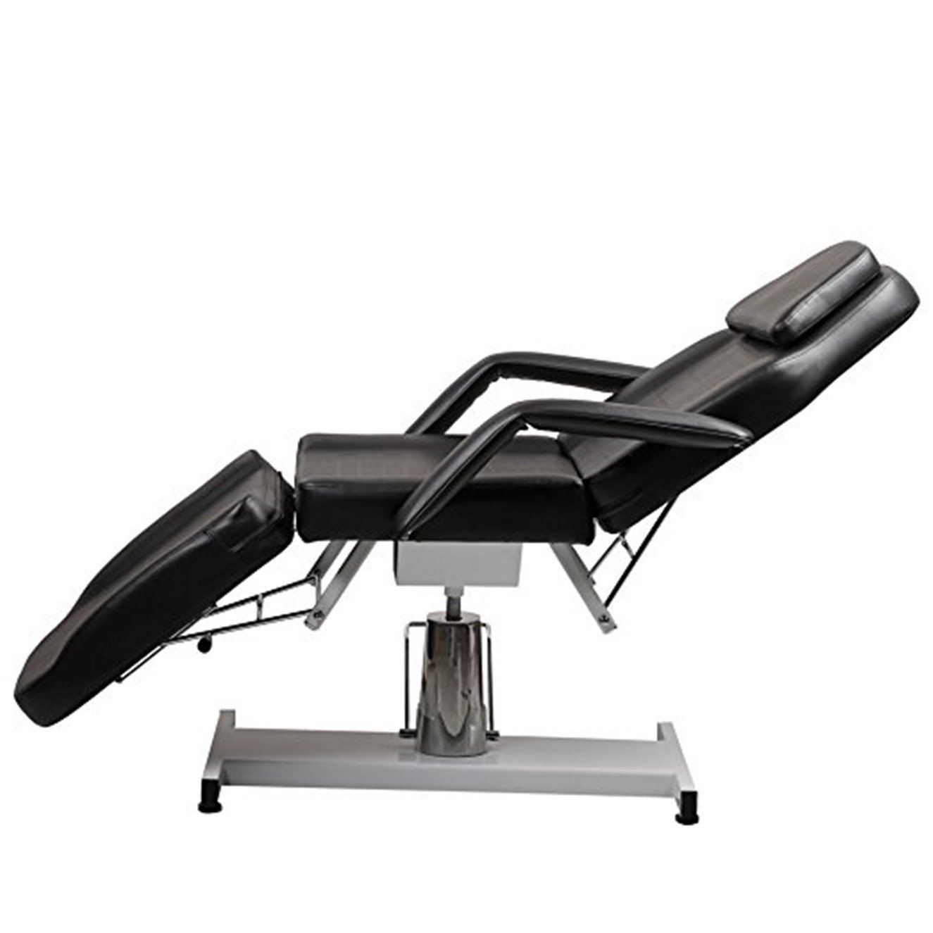 Professional Salon Massage Styling Bed Chair - Adjustable Black Spa & Skin Care Equipment for Facial, Waxing, and Beauty Treatments