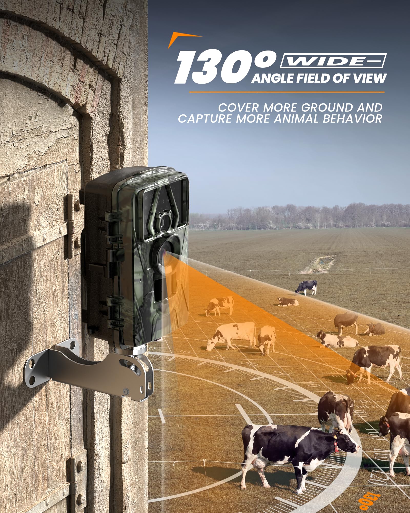60MP/8K WiFi Trail Camera - No Glow Night Vision, Waterproof, 0.05s Trigger Motion Activated Hunting Game Camera for Wildlife Deer Scouting, Home Security Monitoring & Outdoor Surveillance - Perfect for Backyard, Forest, and Property Protection