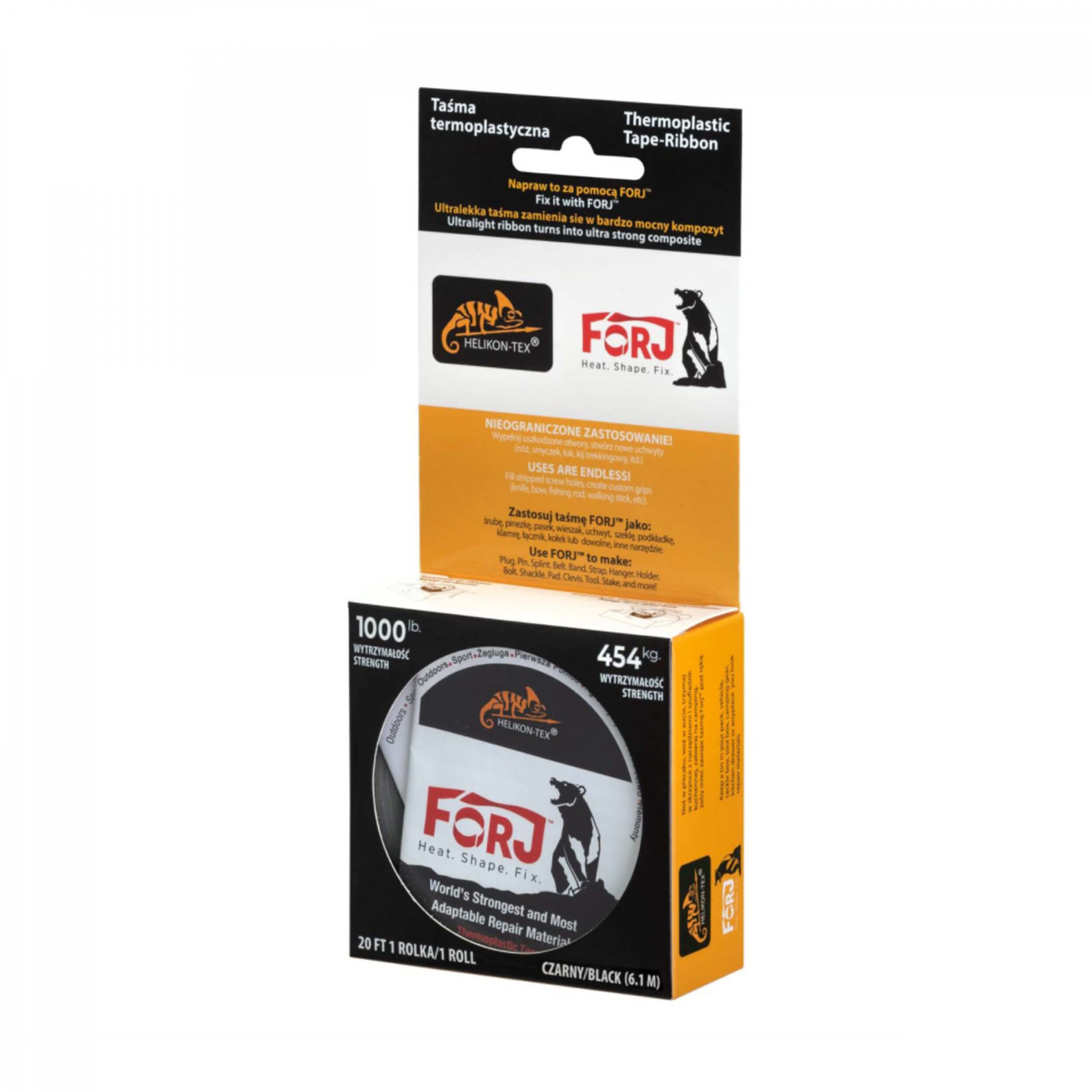 Forj Thermoplastic Repair Ribbon - Black | High-Strength Bonding Tape for Automotive, Marine & Industrial Repairs | Waterproof & Durable Fix for Leaks, Cracks & Seams