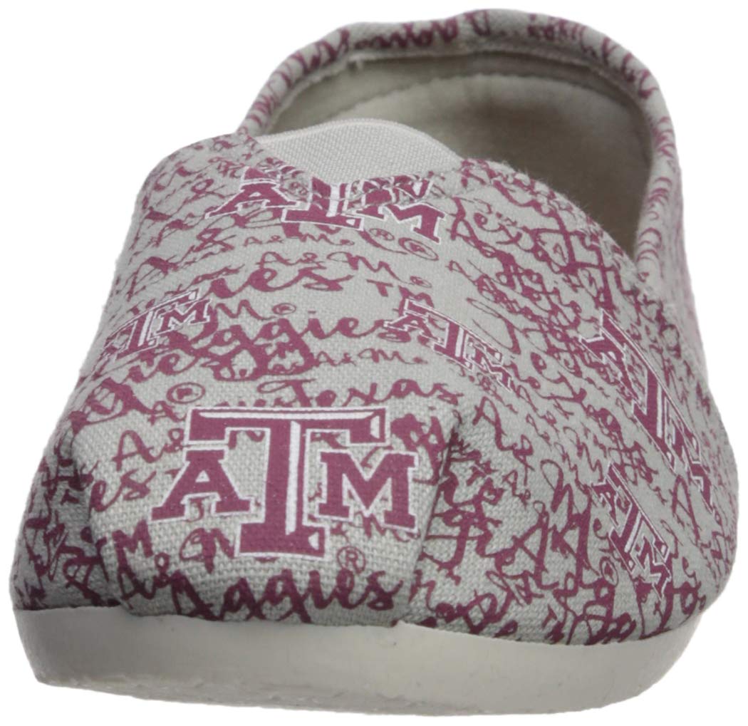 FOCO NCAA Texas A&M Women's Script Canvas Shoes - Comfortable Casual Sneakers for College Fans, Game Day Outfits, and Everyday Wear