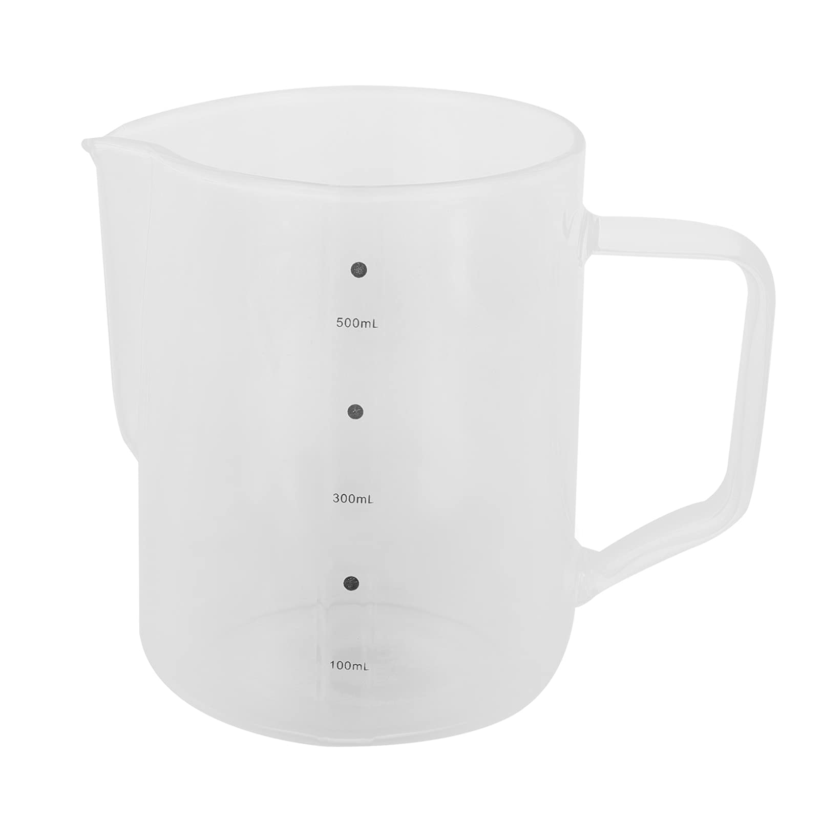 ULTNICE 500ML Glass Measuring Cup with Double Spouts - Precise Liquid Measuring for Milk, Espresso, Coffee & Cocktails - Ideal for Barista, Baking & Kitchen Use