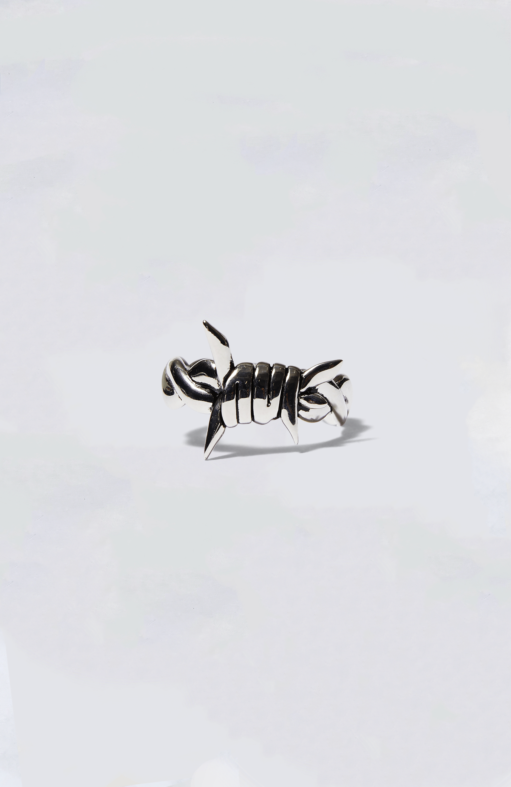 HUF Barbed Wire Ring for Men & Women - Punk Style Stainless Steel Jewelry - Perfect for Goth, Rock, and Edgy Fashion Outfits