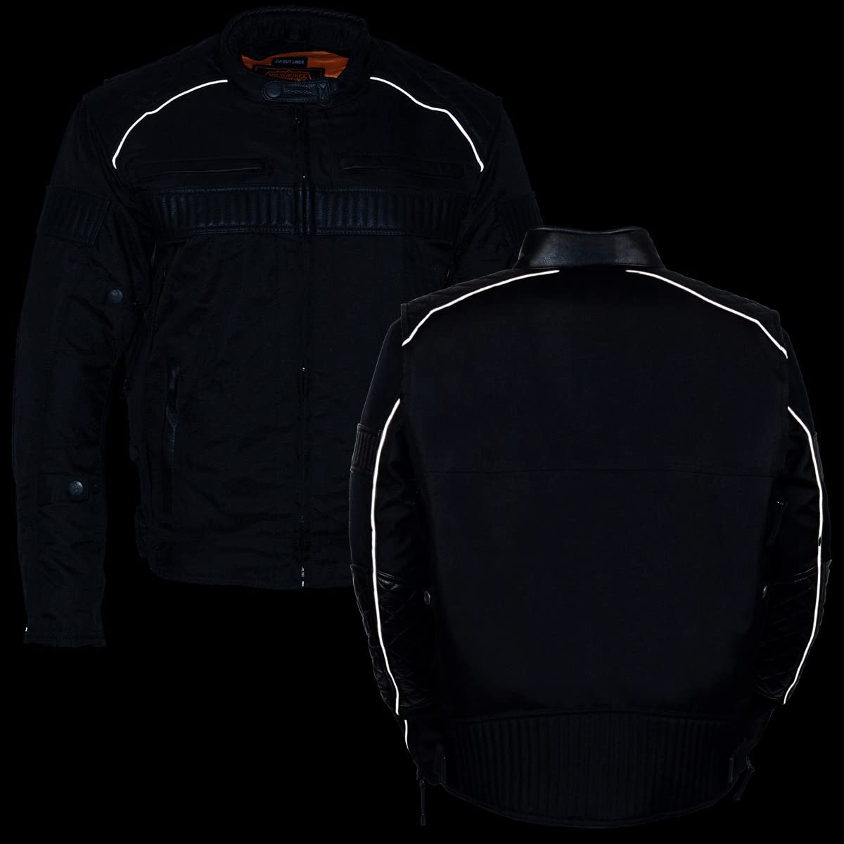 Milwaukee Men's Scooter Jacket with Leather Accent - Stylish Motorcycle Riding Jacket for Urban Commuting & Outdoor Adventures