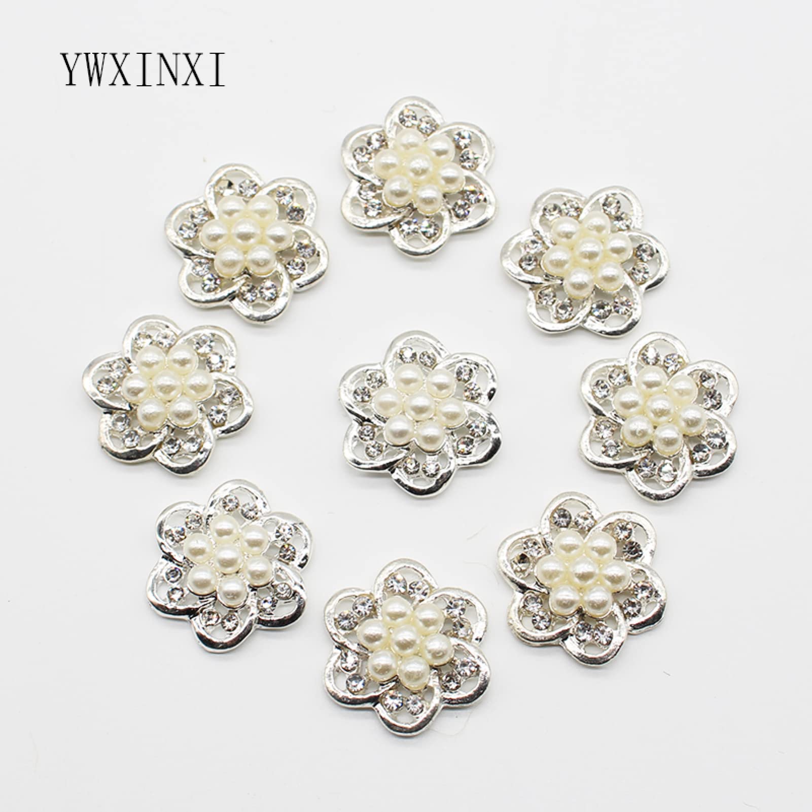 10Pcs Round Rhinestone Buttons - Pearl Embellished Coat Buttons for DIY Crafts, Sewing & Fashion Accessories - Perfect for Jackets, Dresses, Bags & Home Decor