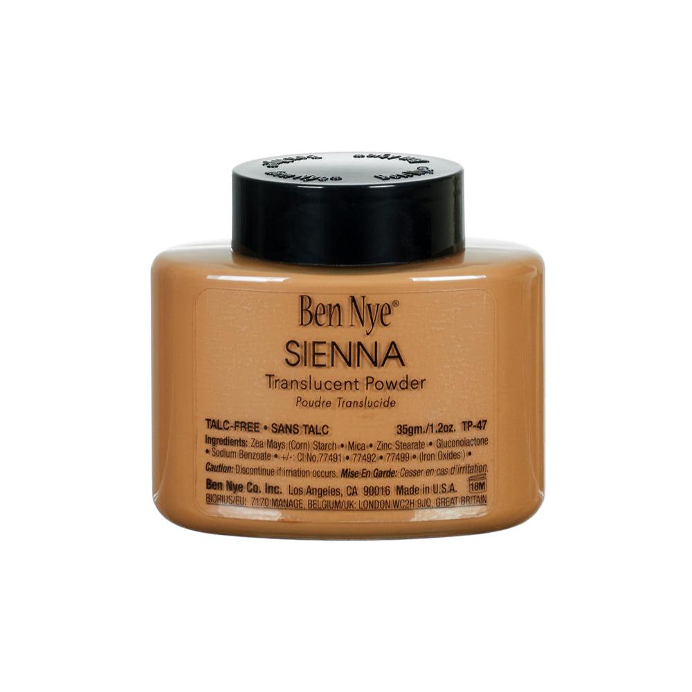 Ben Nye Sienna Classic Translucent Face Powder - Matte Finish, Oil Control & Long Lasting | Perfect for Stage Makeup, Photography & Everyday Wear