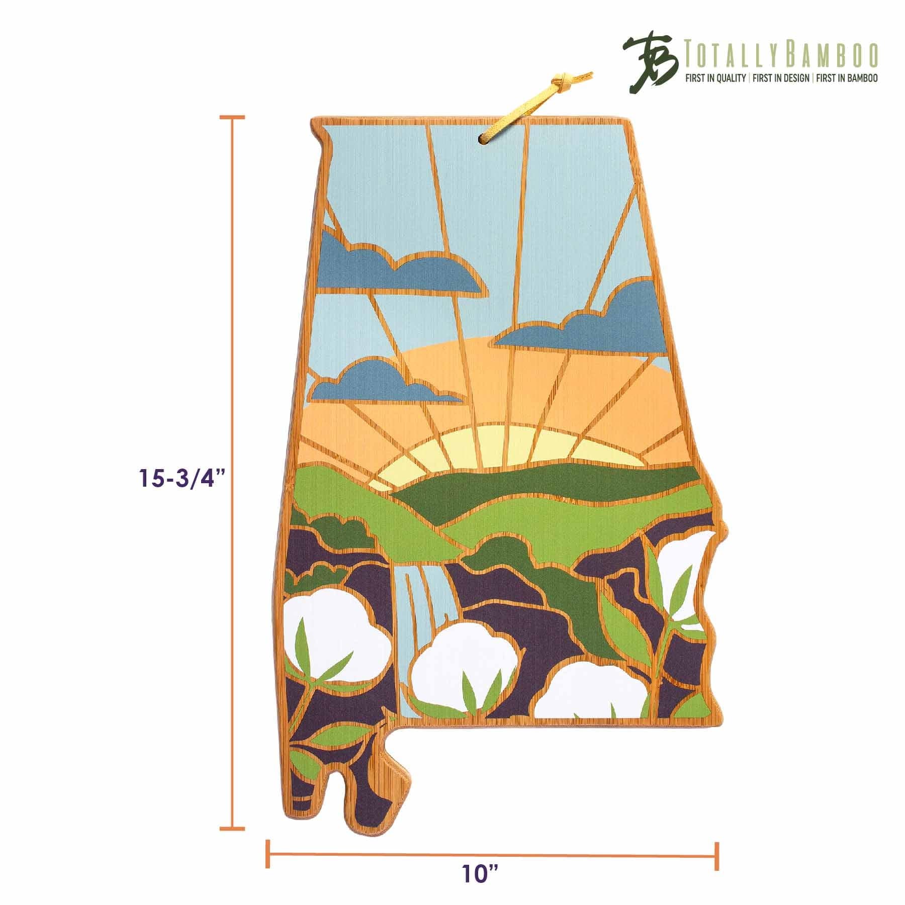 Handcrafted Alabama-Themed Wooden Cutting Board with Summer Stokes Artwork – Perfect for Kitchen Decor, Gift Giving & Southern Home Style