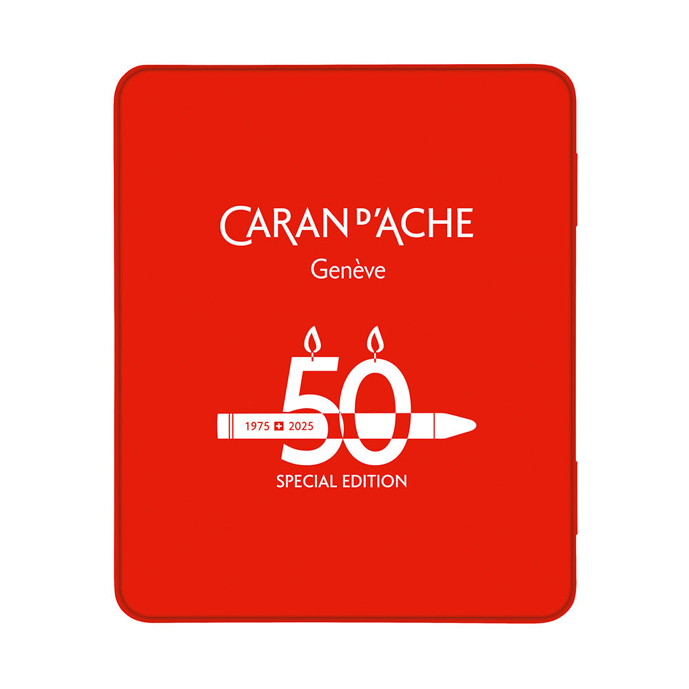 Caran d'Ache Neocolor II Water-Soluble Wax Pastels - 10-Piece Special Edition Set (50th Anniversary) - Vibrant Colors for Artists, Sketching & Mixed Media Art
