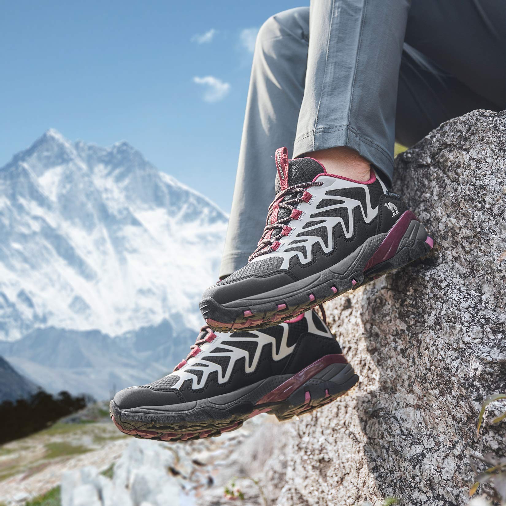 CAMELSPORTS Women's Waterproof Hiking Shoes - Lightweight Non-Slip Trail Running Sneakers for Trekking, Walking & Outdoor Adventures | Breathable Comfort for Hiking, Camping & Travel