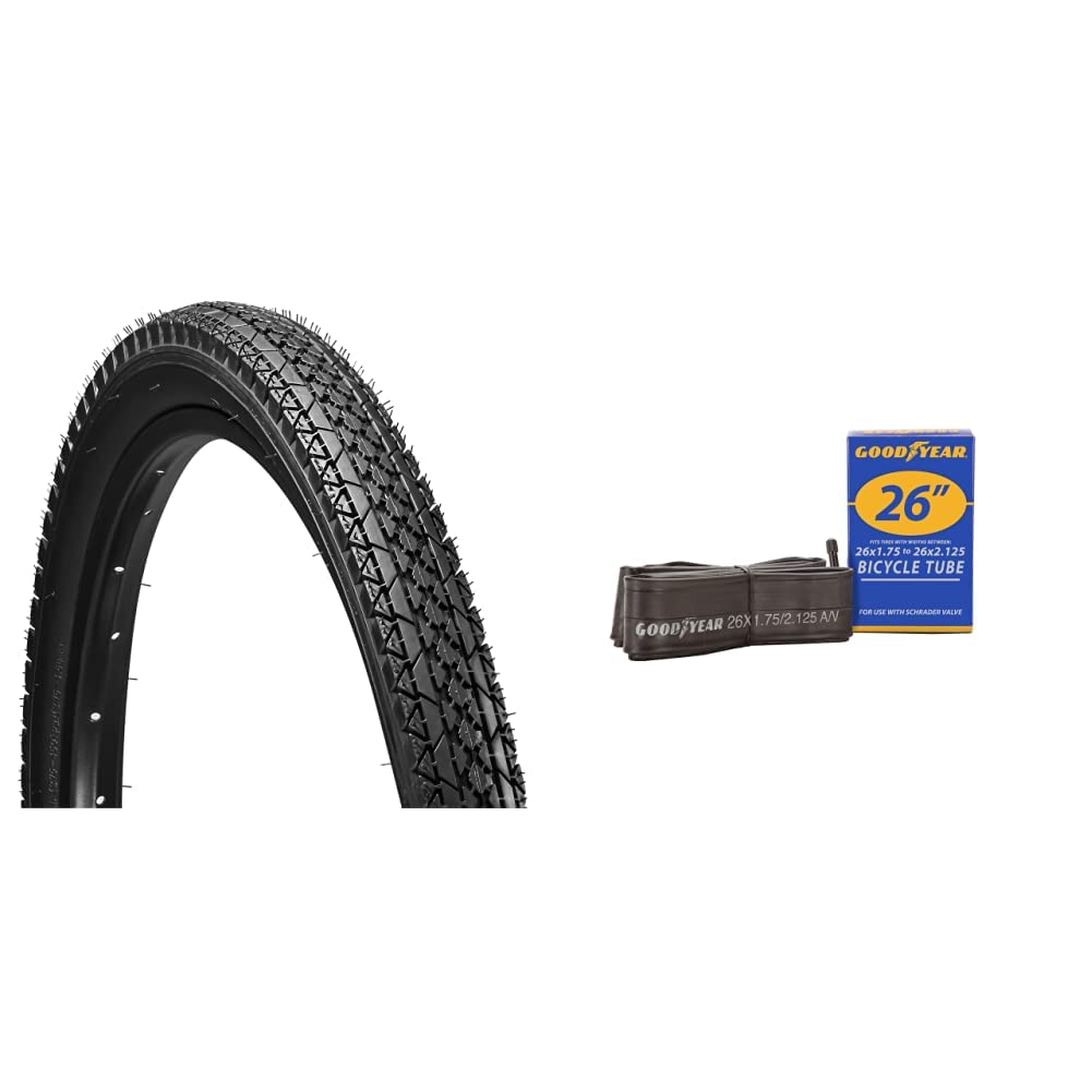 Schwinn 26 x 1.95-Inch Mountain Bike Replacement Tire - Black with Carbon Steel Bead | Durable Off-Road & Trail Cycling Accessories