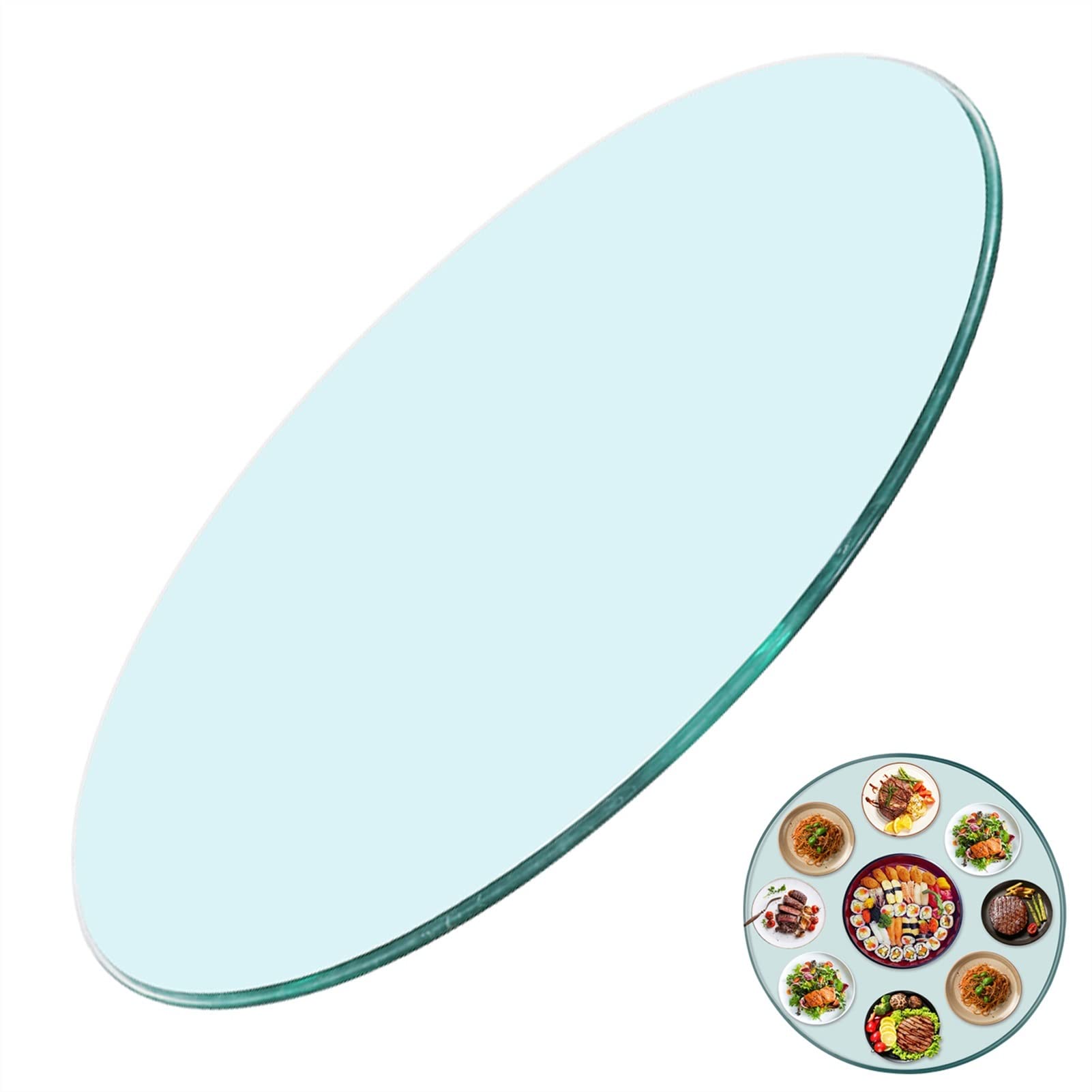9mm Tempered Glass Table Top - Round Clear Patio Glass Table with Flat Polished Edge (15-32 inch Diameter) - High Strength for Dining Tables, Coffee Tables, Home & Office Use - Perfect for Outdoor Dining, Living Room Decor and Workspace Surfaces