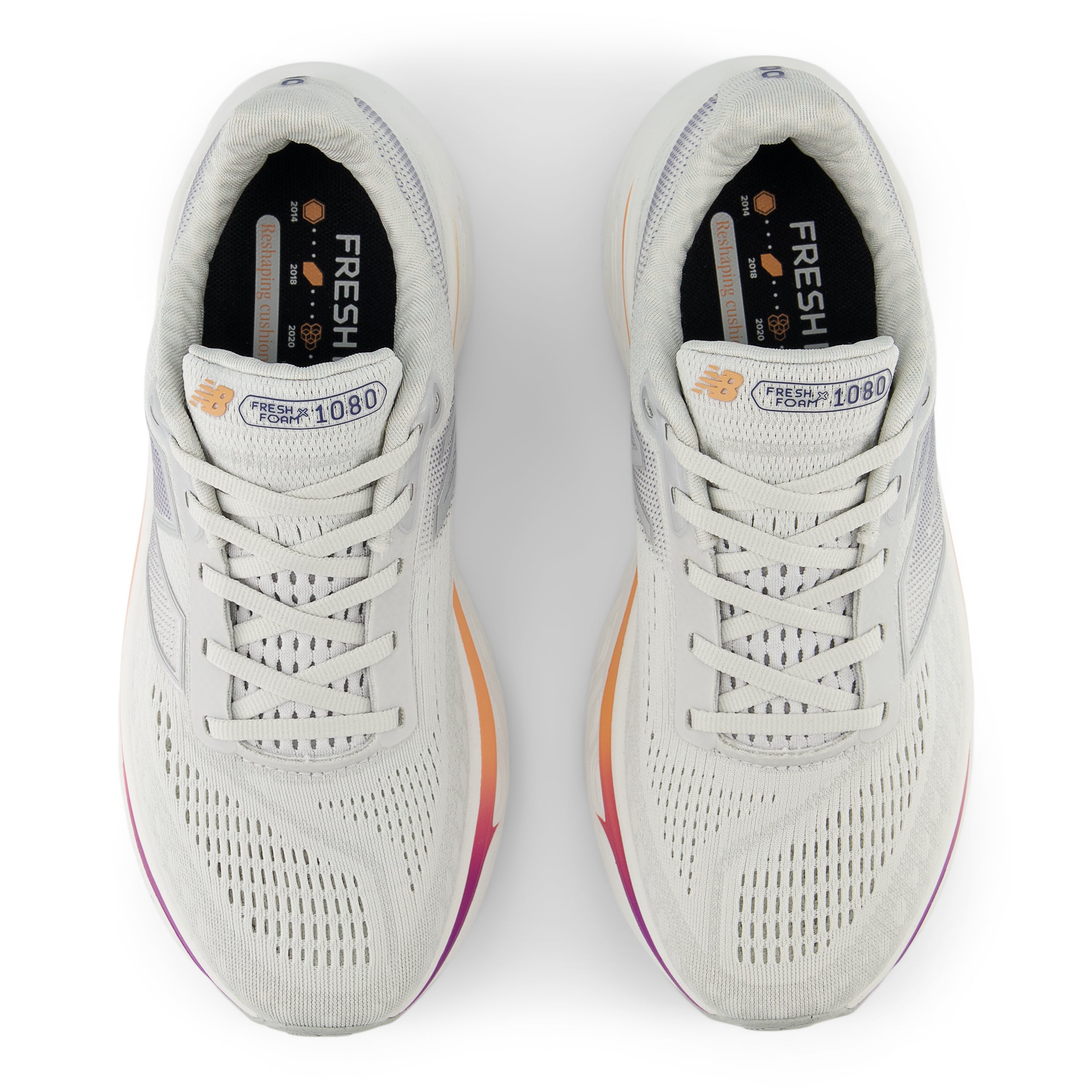 Women's Fresh Foam X 1080 v14 Running Shoes - Grey Matter/Silver Metallic/Inkwell - Lightweight Cushioned Sneakers for Jogging, Gym & Everyday Wear