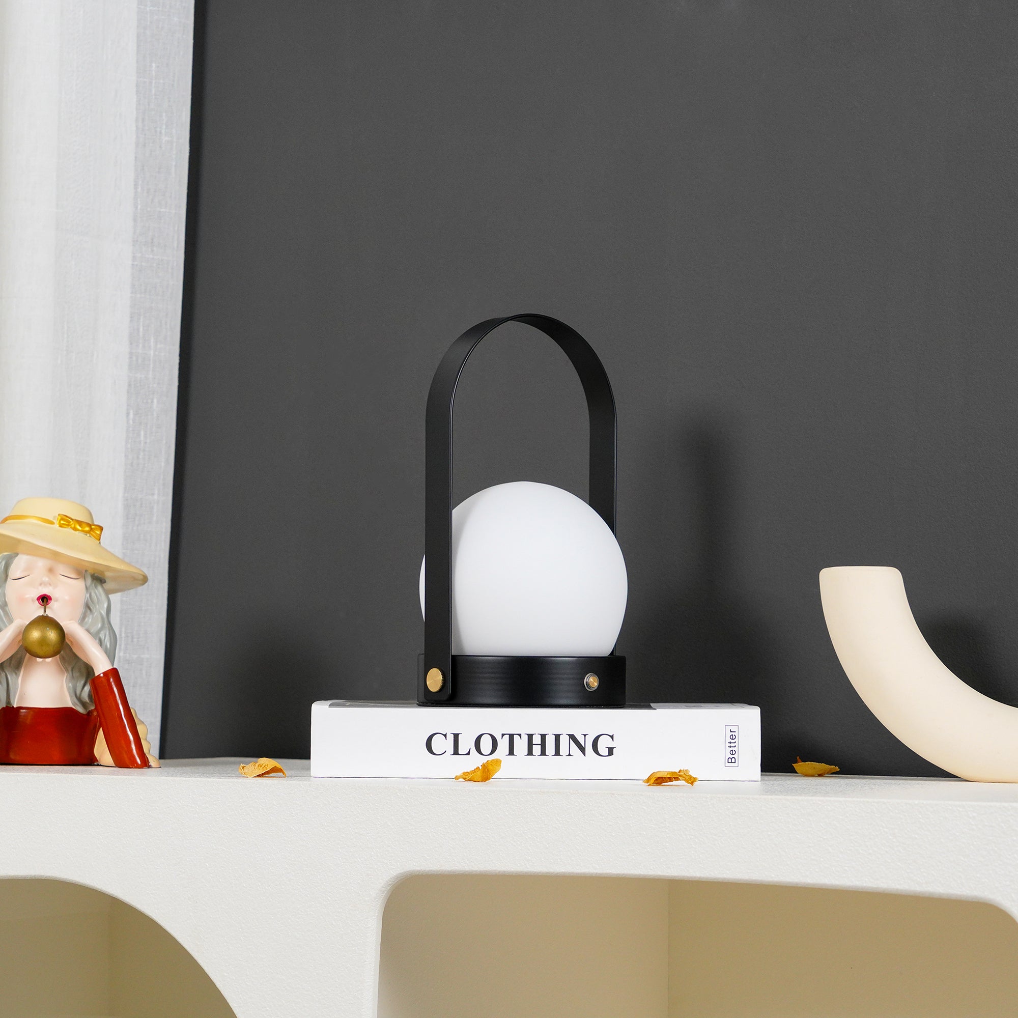 Carrie Rechargeable LED Table Lamp with Built-in Battery - Perfect for Bedroom, Living Room, and Office Lighting