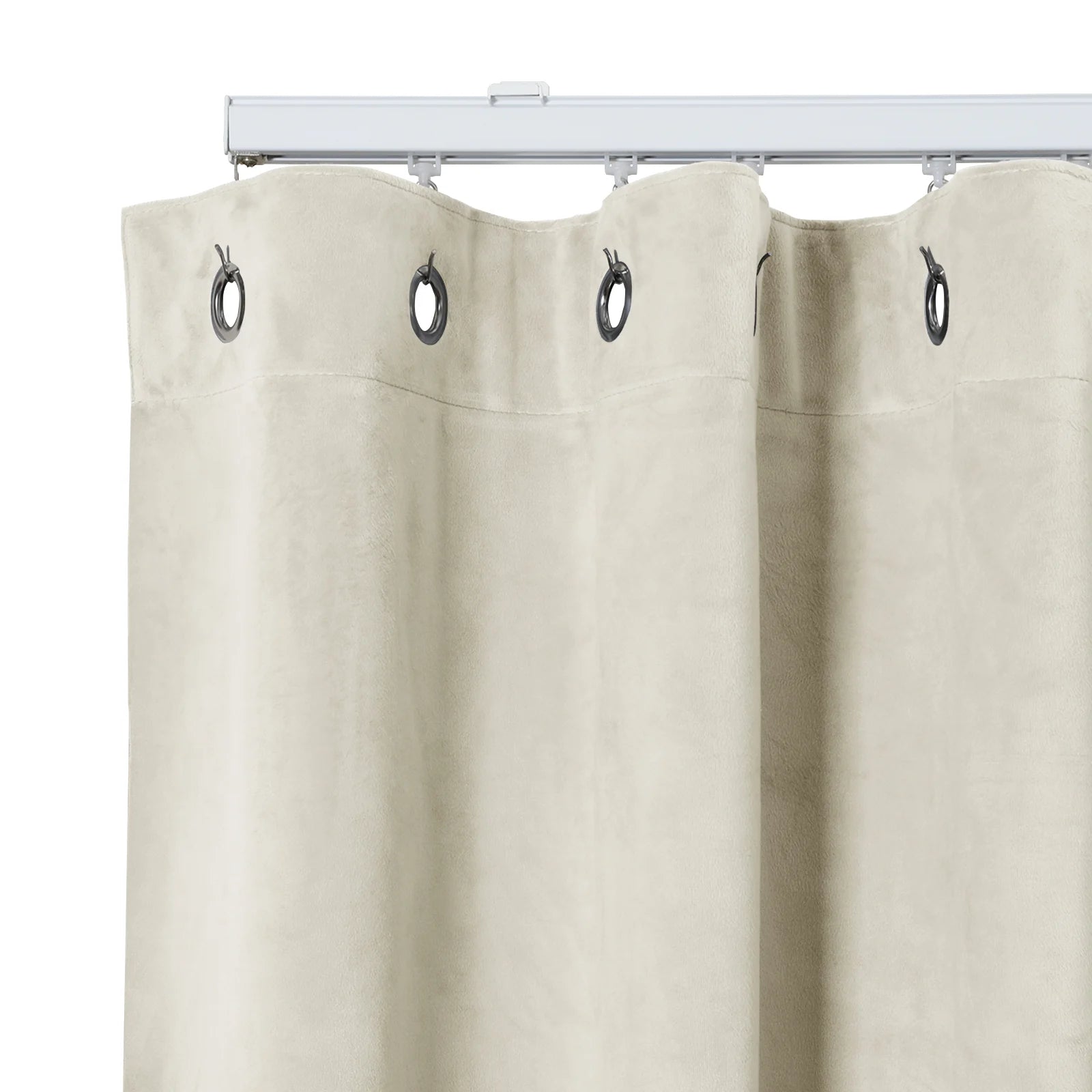 Gene 100% Blackout Soundproof Curtains with Grommet & Track Kit - Thermal Insulated Noise Reducing Drapes for Bedroom, Nursery & Home Theater
