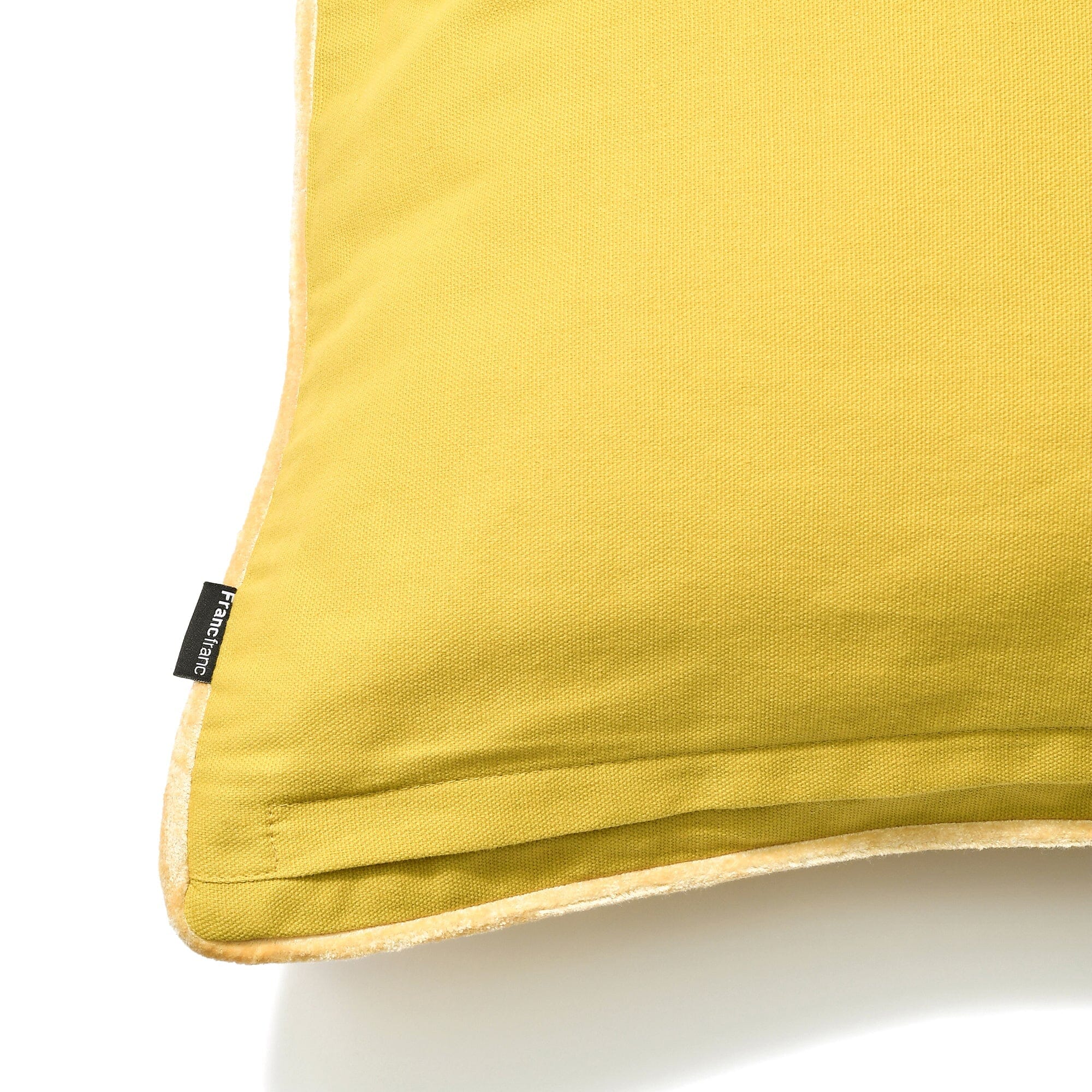 EMB Floral Cushion Cover 18x18 Inches Yellow - Soft Decorative Pillow Case for Sofa, Bed, Living Room & Home Decor