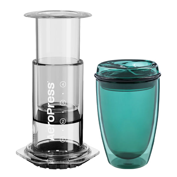 Aeropress Coffee Maker & Good Cuppa Bundle - Portable Espresso Maker for Travel, Camping & Home Brewing - Perfect Gift for Coffee Lovers