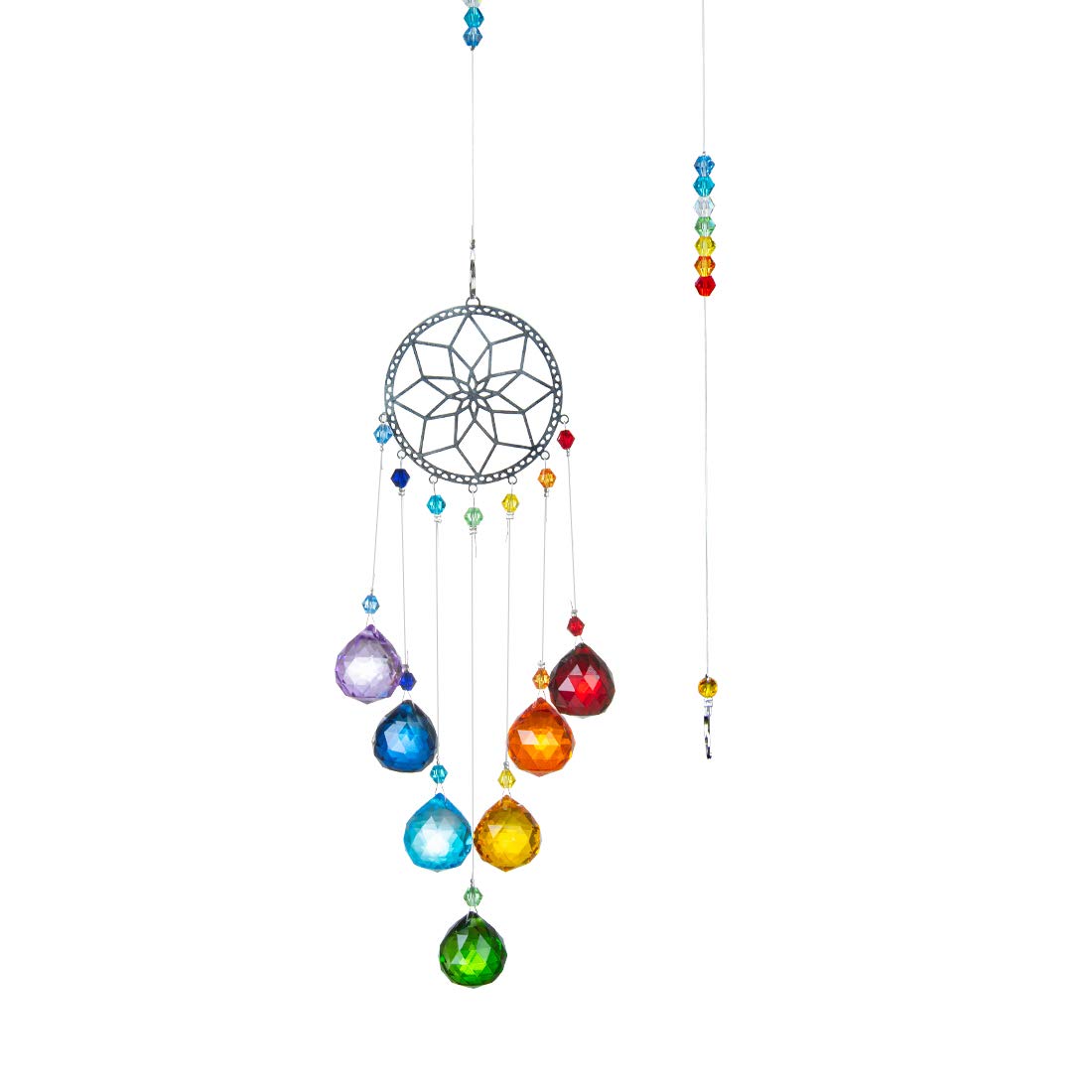 Bauhinia Chakra Crystal Ball Suncatcher - Rainbow Maker for Wedding, Home & Garden Decor - Window Hanging Pendant for Meditation, Feng Shui & Positive Energy