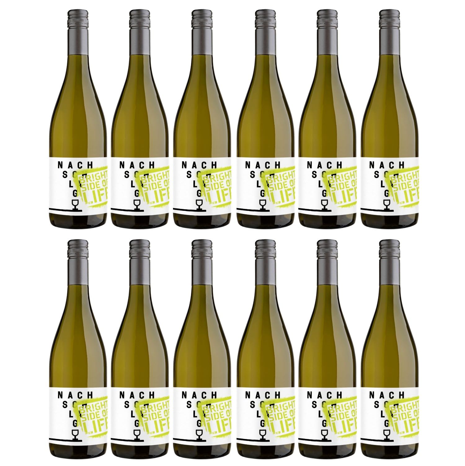 Winzerhof Stahl 'Bright Side of Life' Dry White Wine - Vegan Franconian Wine from Germany (12 x 0.75L) | Includes FineWert E-Book | Perfect for Dinner Parties, Gifts & Special Occasions