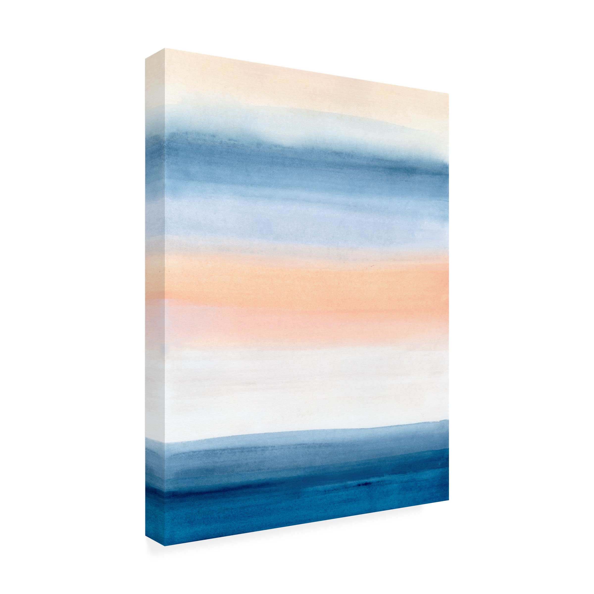 Trademark Fine Art 'Coastal Strata IV' Canvas Wall Art Print by June Erica Vess - Perfect for Beach House Decor, Coastal Living Room & Ocean Themed Bedroom