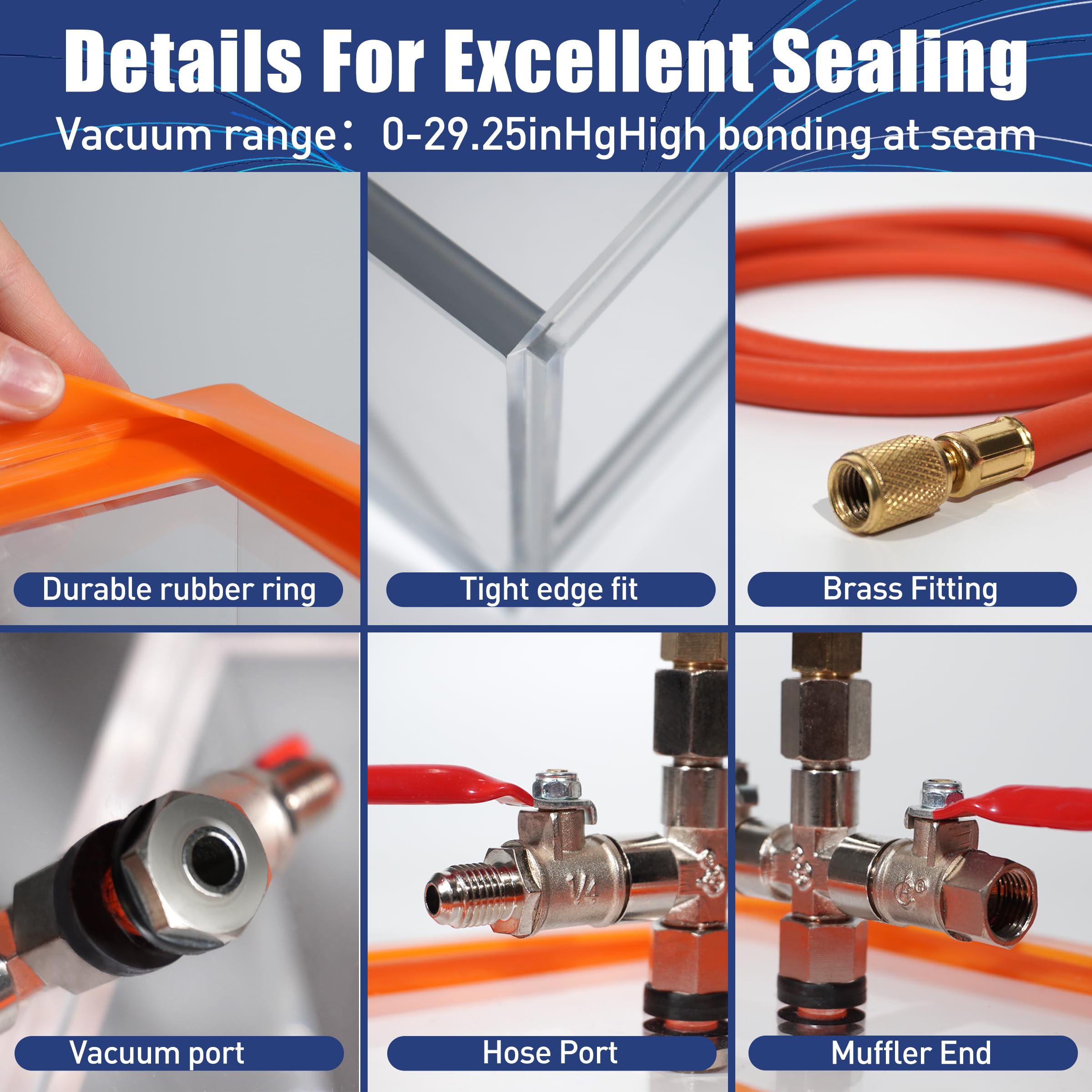 BACOENG 2 Gallon Vacuum Chamber Kit - Acrylic Degassing Chamber for Resin, Silicone & Epoxy - Perfect for DIY Crafts, Jewelry Making, and Mold Casting Projects