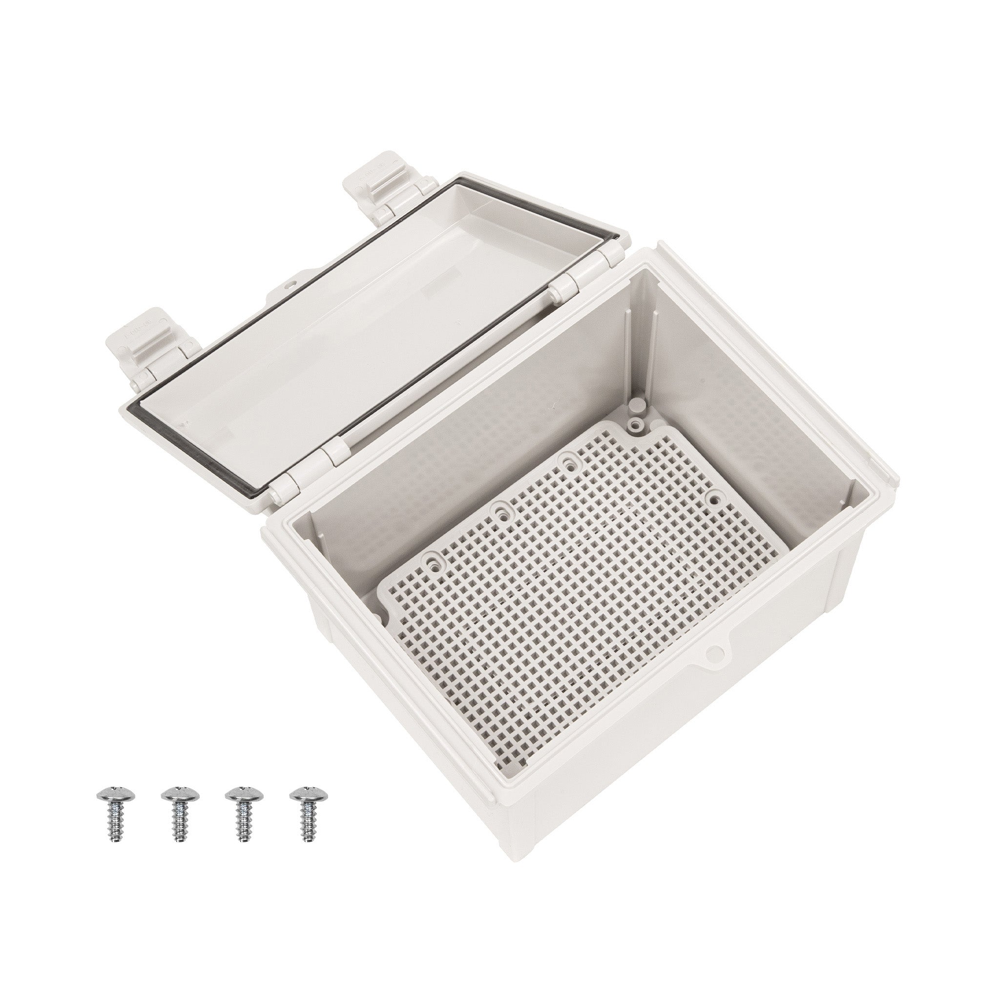 Boxco Q Series 6.30 x 8.27 x 5.12 Inches (160 x 210 x 130mm) Waterproof Plastic Enclosure - IP67 & IK08 Rated ABS Grey Hinged Electrical Box with Mounting Plate | Ideal for Outdoor Electronics, Industrial Equipment & DIY Projects