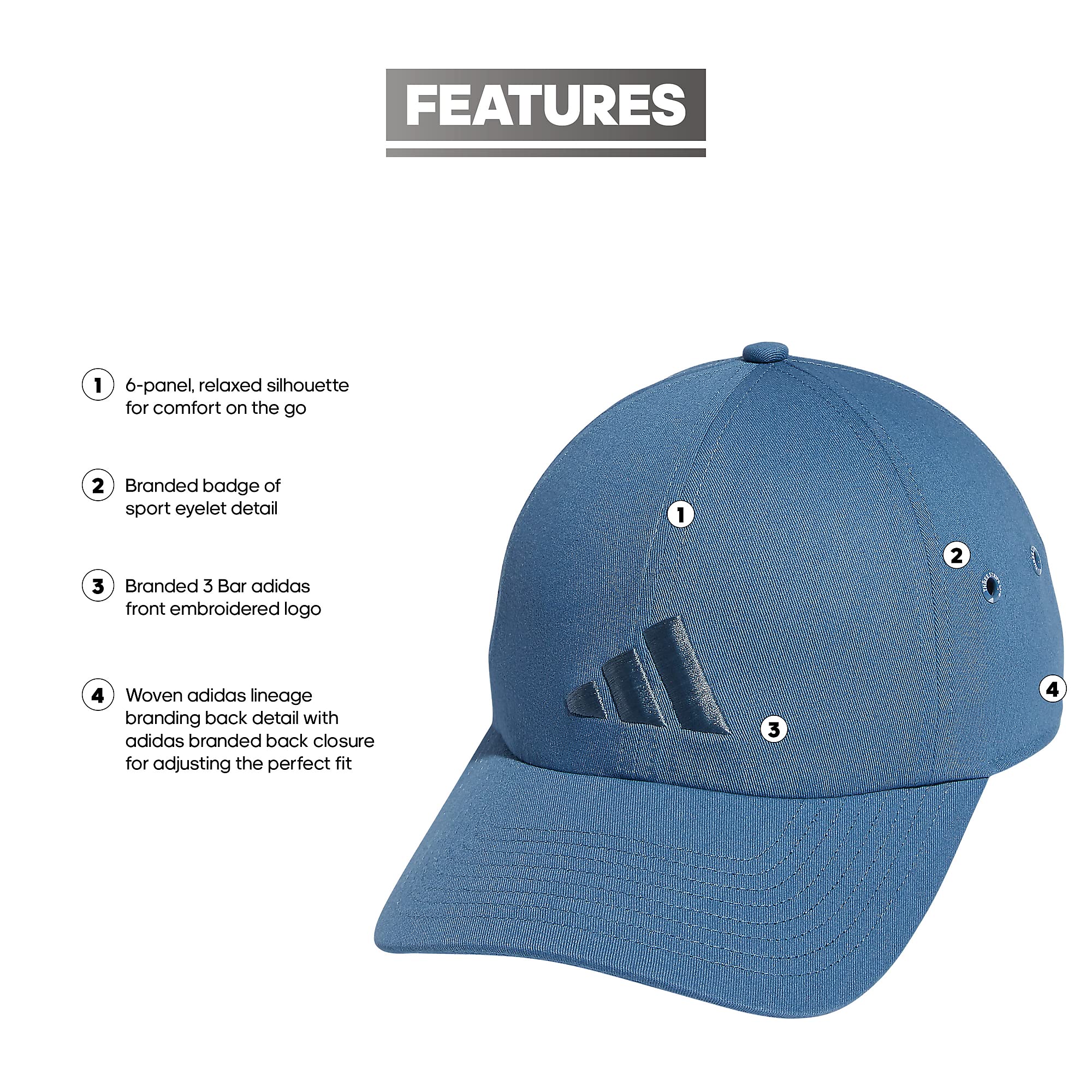 Adidas Women's Influencer 2 Cap - Adjustable Baseball Hat in Altered Blue, One Size Fits All - Perfect for Running, Hiking & Outdoor Sports