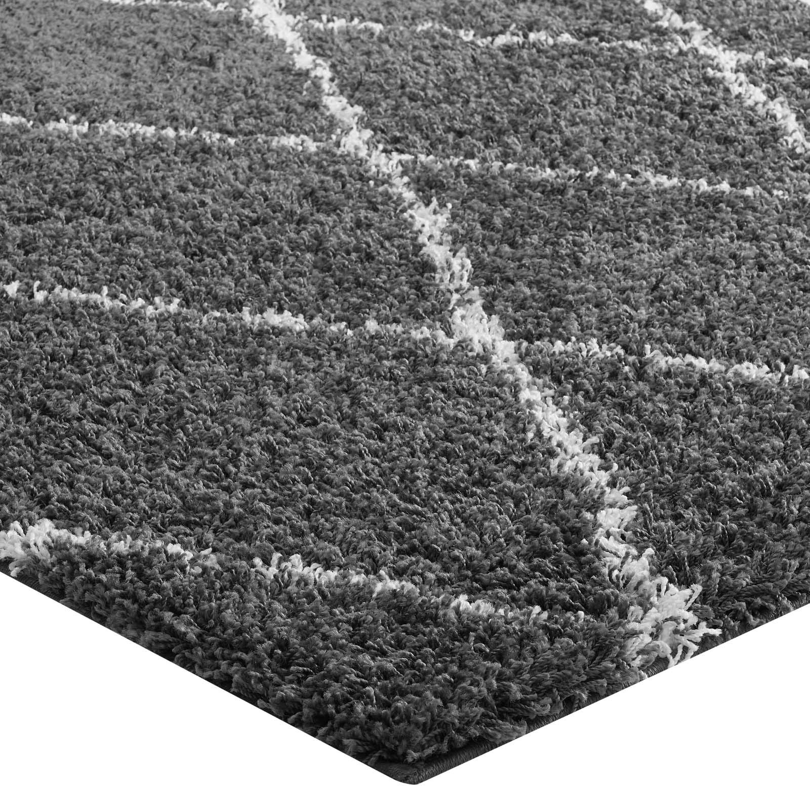 Modern Contemporary Living Room Area Rug - Soft Fabric Carpet Runner in Multi Dark Grey - Perfect for Lounge, Bedroom & Home Decor