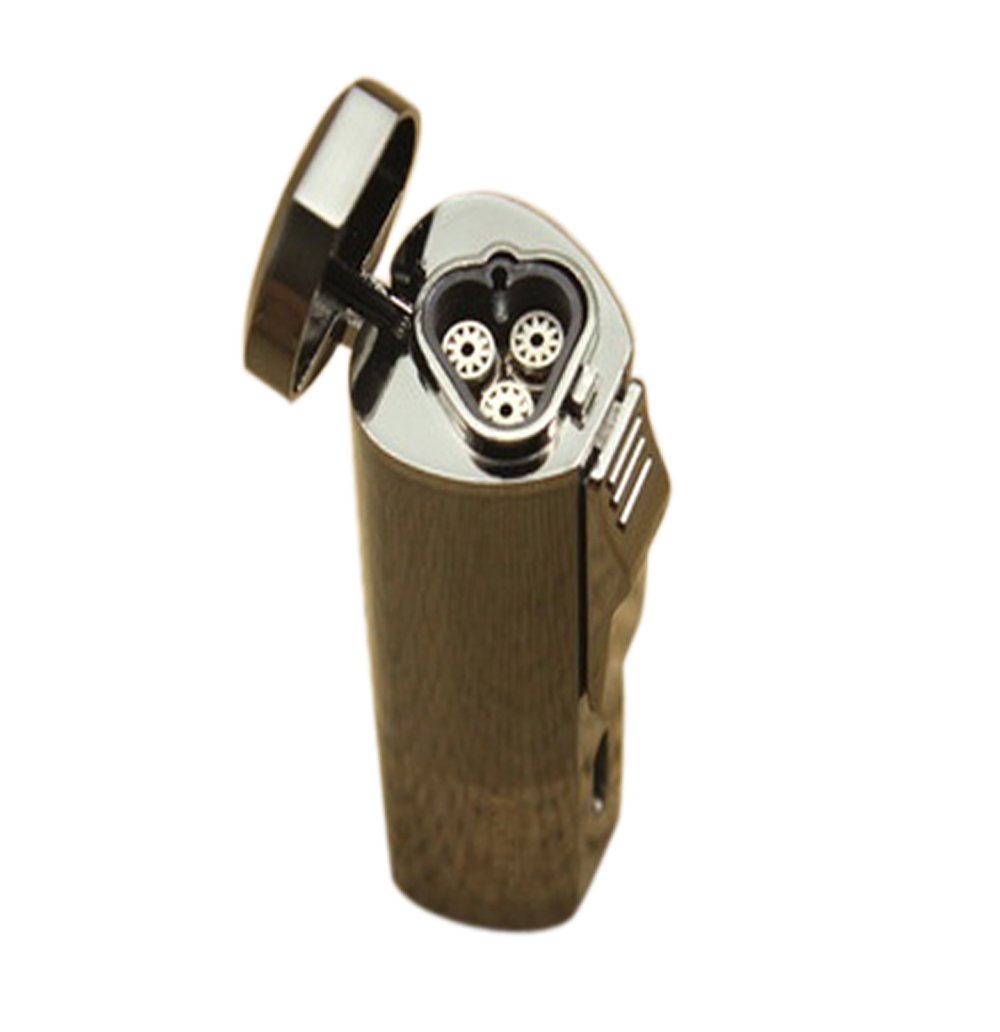 Jet Torch Flame Windproof Lighter - Refillable Butane Lighter for Outdoor Camping, BBQ, Candle Lighting & DIY Projects (Butane Not Included)